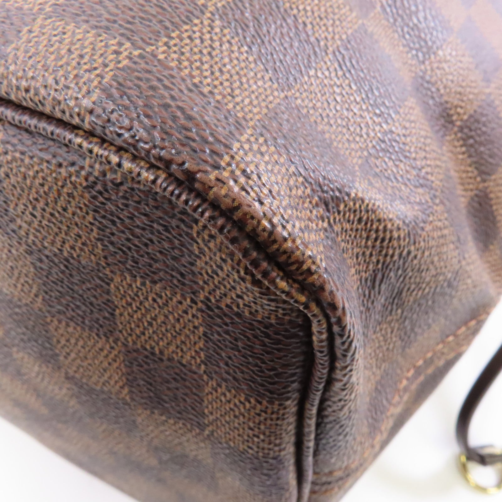 LOUIS VUITTON Damier Neverfull MM金扣手挽袋/肩背袋啡色