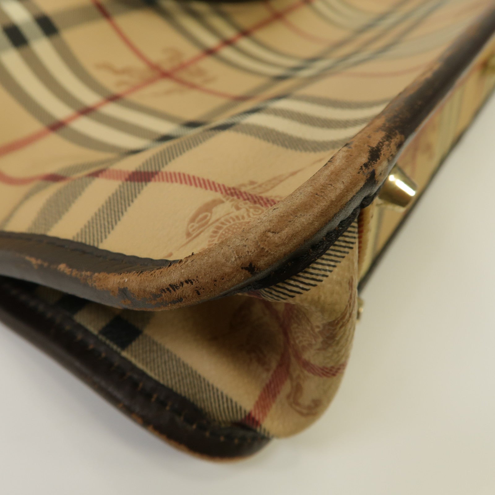 BURBERRY 塗層帆布Tote Bag金扣手挽袋米色