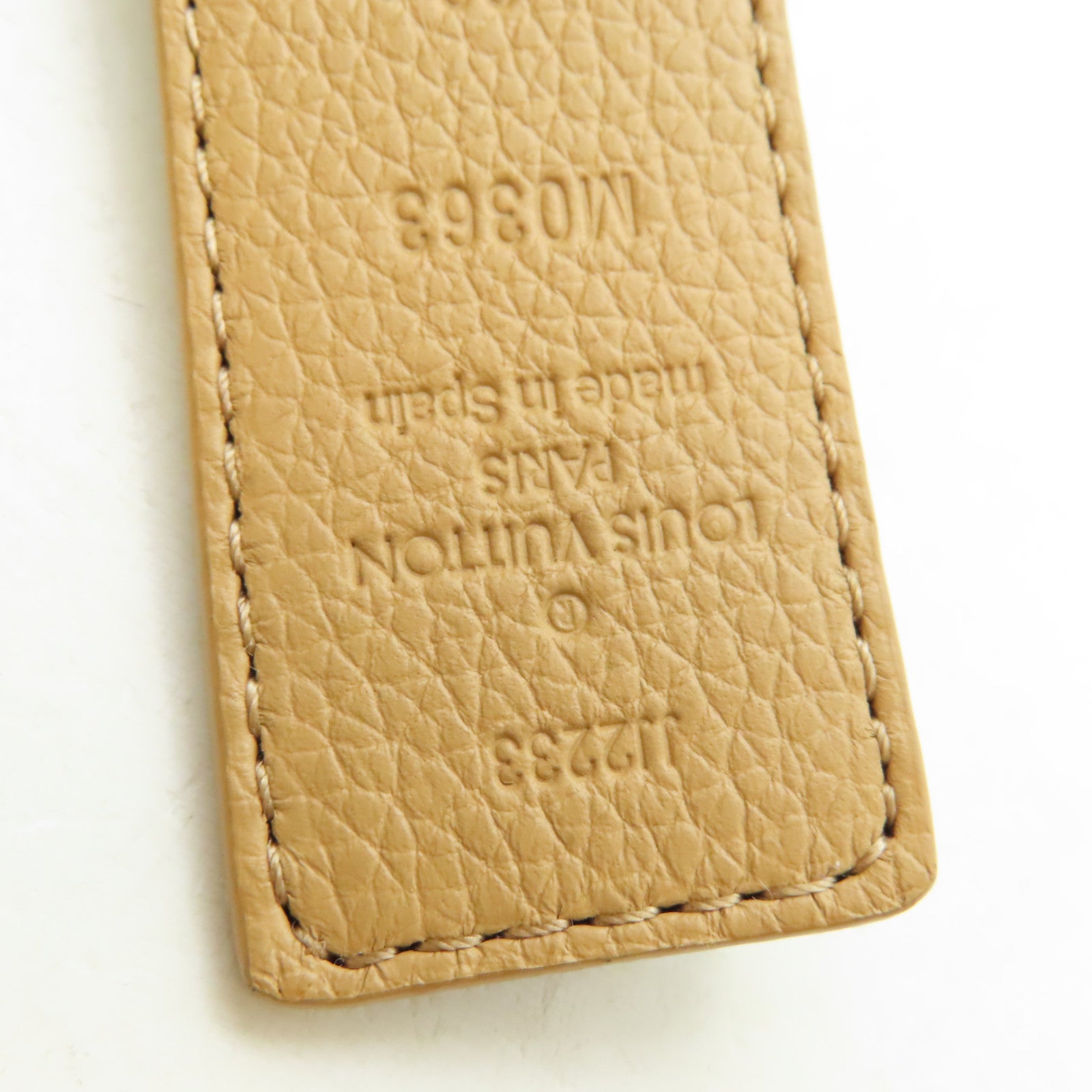 LOUIS VUITTON Monogram Belt金扣皮帶啡色