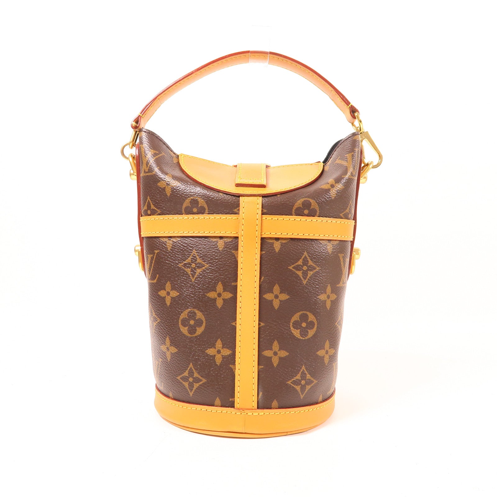 LOUIS VUITTON Monogram Duffle金扣手挽肩背兩用袋棕色