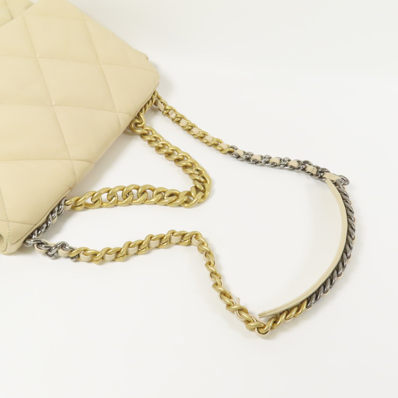 CHANEL 羊皮皮革19 Large金扣手挽肩背兩用袋