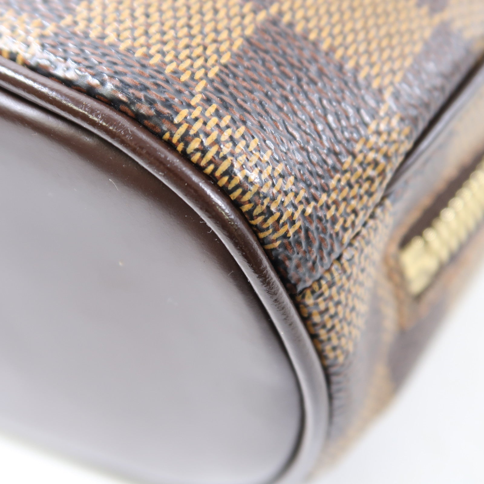 LOUIS VUITTON Damier Sarria Mini金扣手挽袋啡色