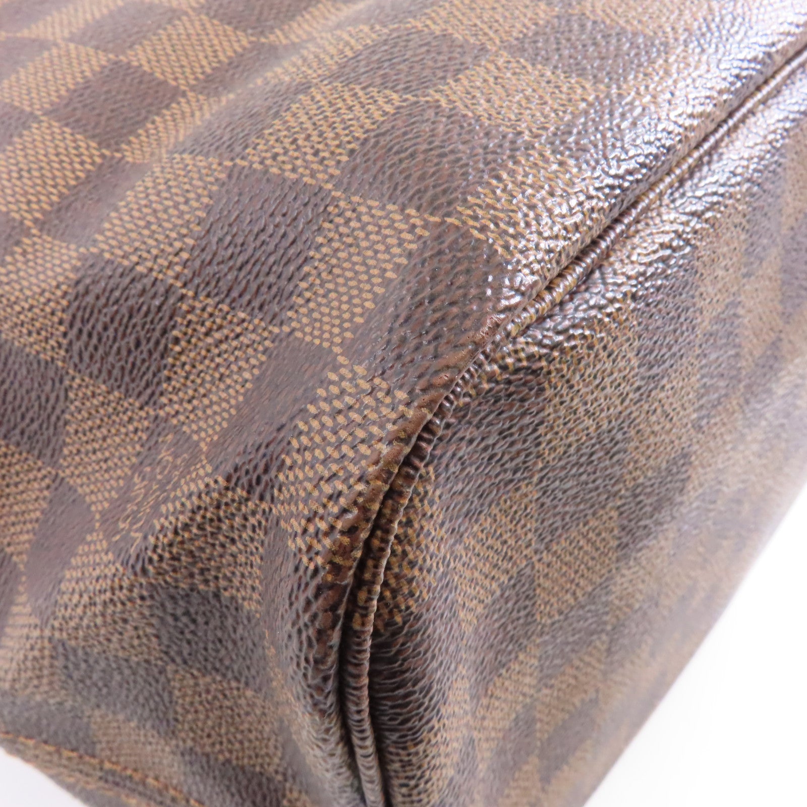 LOUIS VUITTON Damier Neverfull MM金扣手挽袋/肩背袋啡色