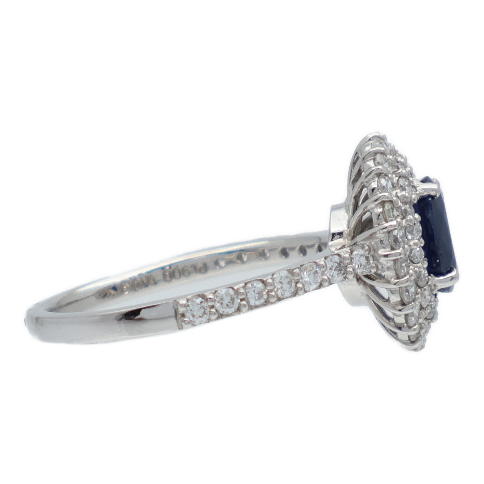 JEWELRY PT900鉑金Sapphire Diamond Ring藍寶石/鑽石戒指