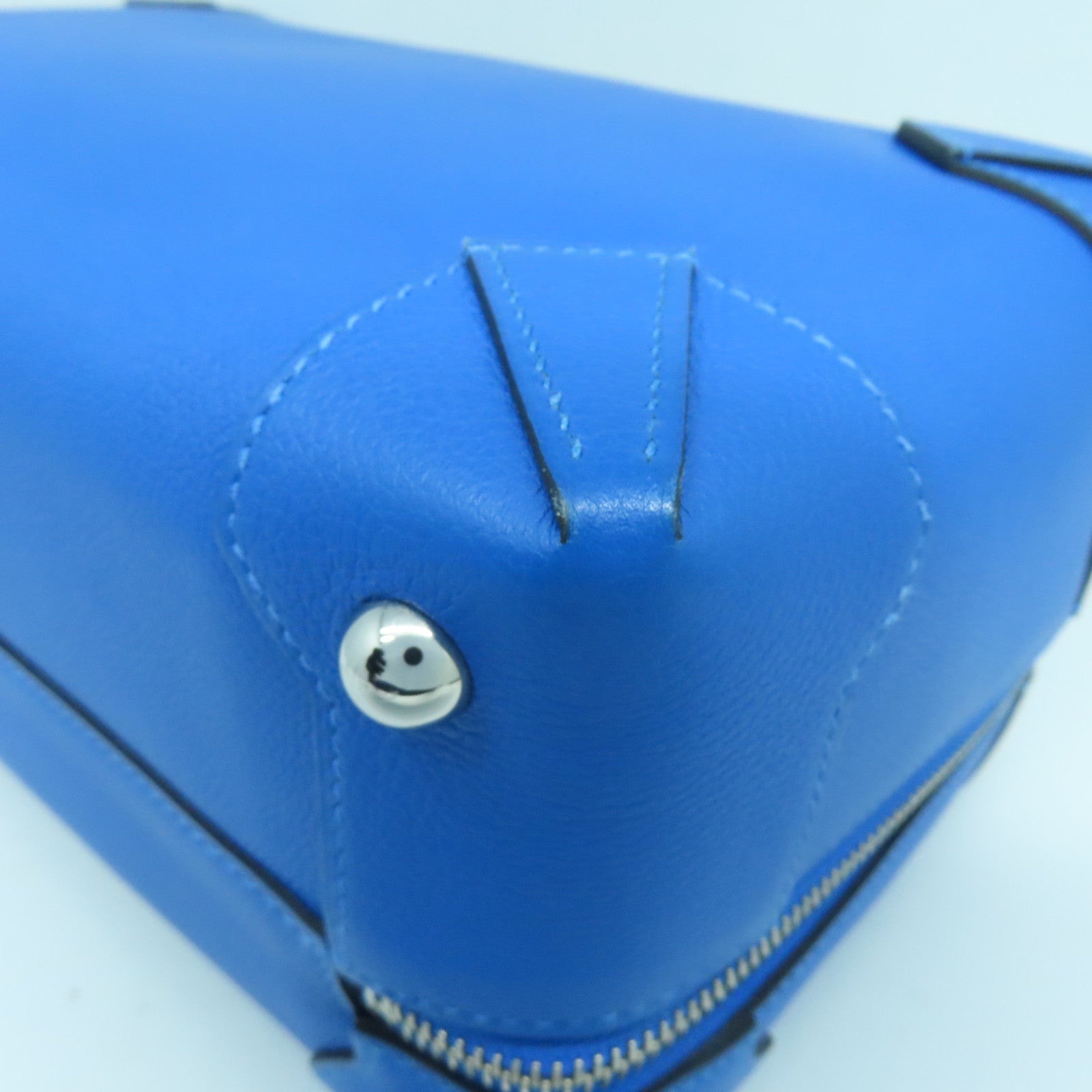 HERMES 【激減優惠】Evercolor皮革Maxibox 29銀扣手挽袋Bleu Paradise天堂藍色