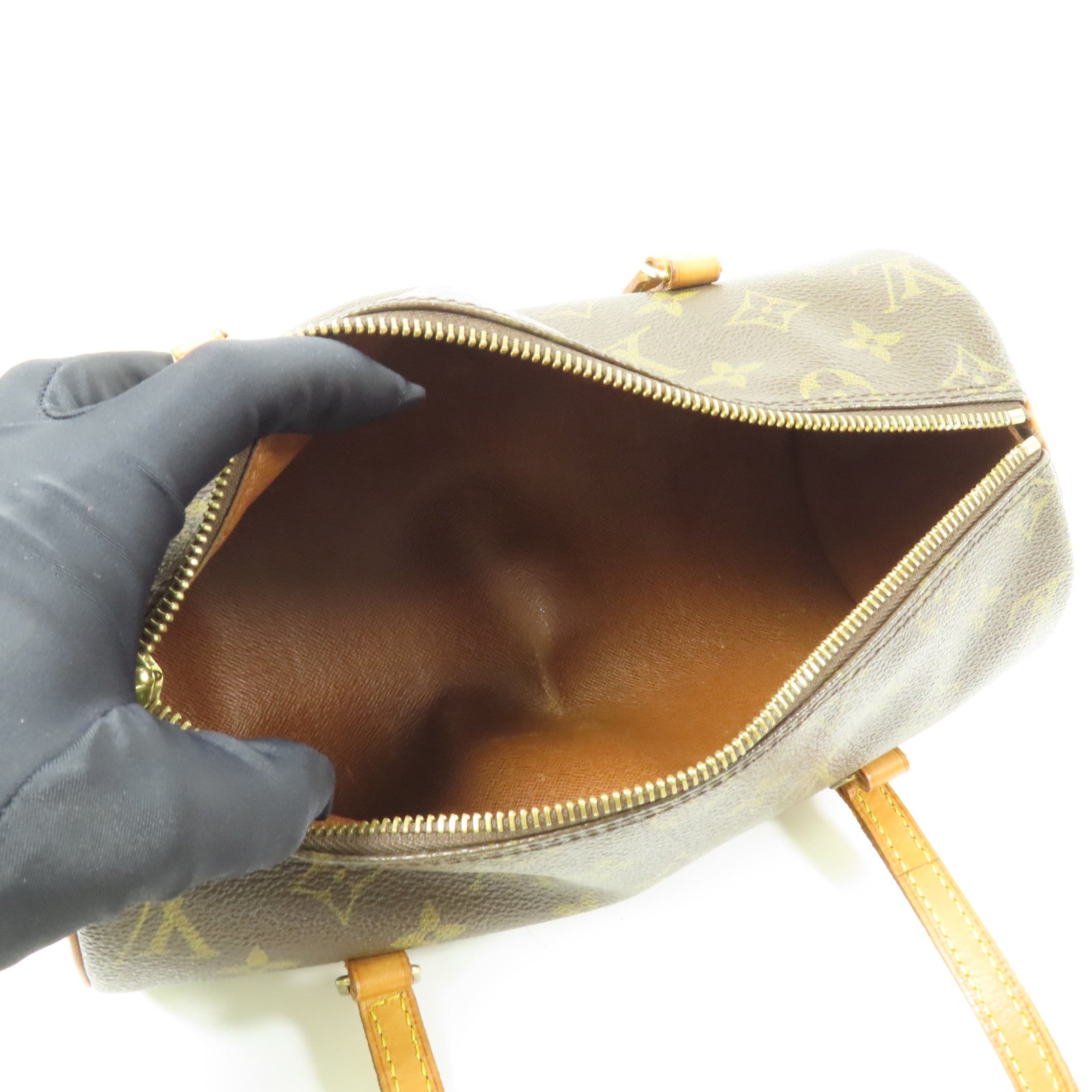 LOUIS VUITTON Monogram Papillon PM金扣手挽袋