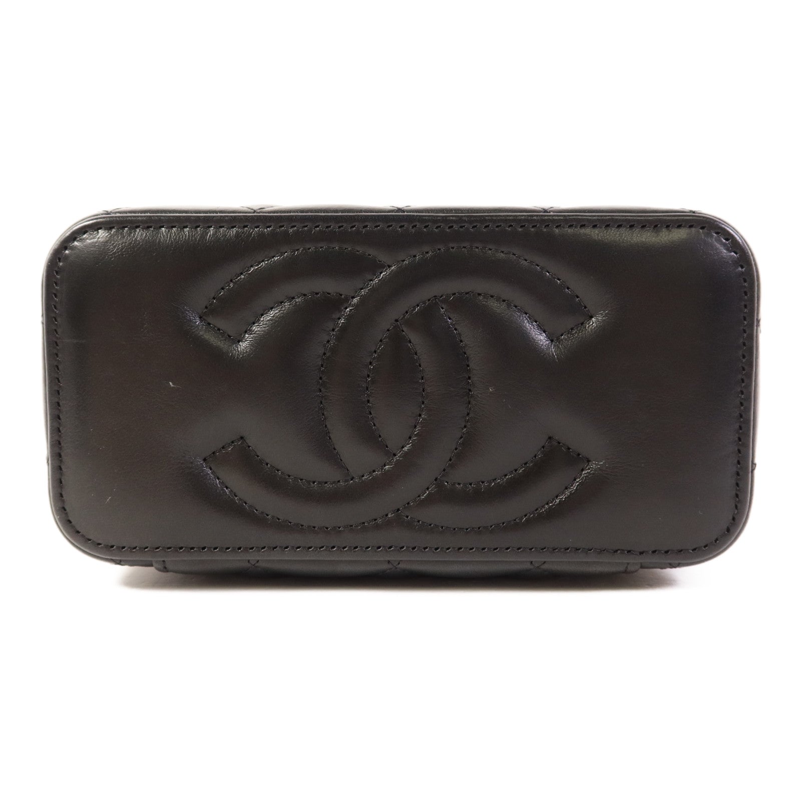 CHANEL 羊皮皮革Vanity Bag金扣鏈帶肩背袋