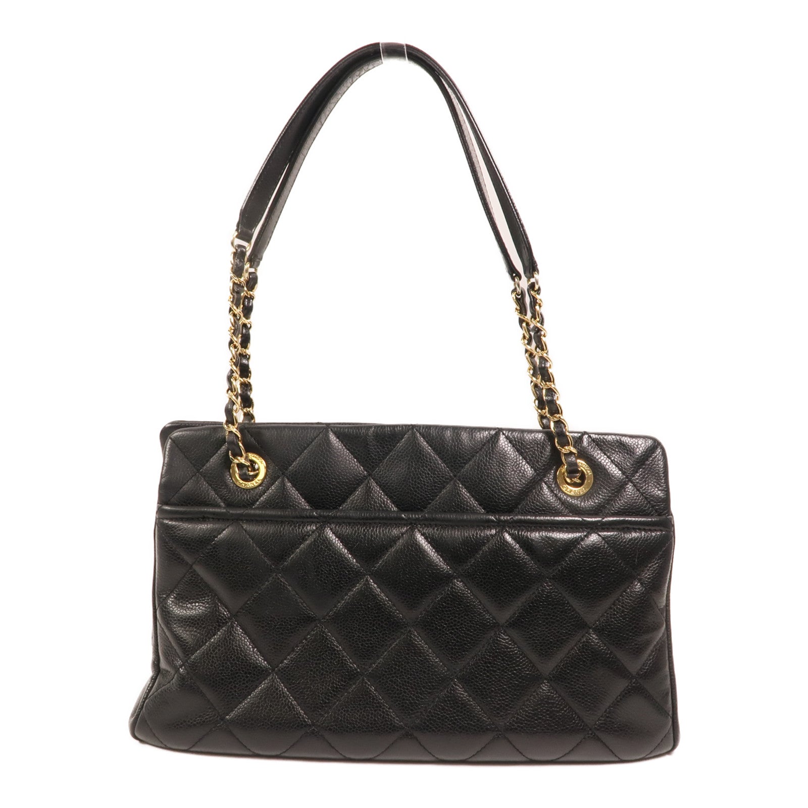 CHANEL 牛皮皮革Timeless CC Tote Bag金扣鏈帶手挽袋