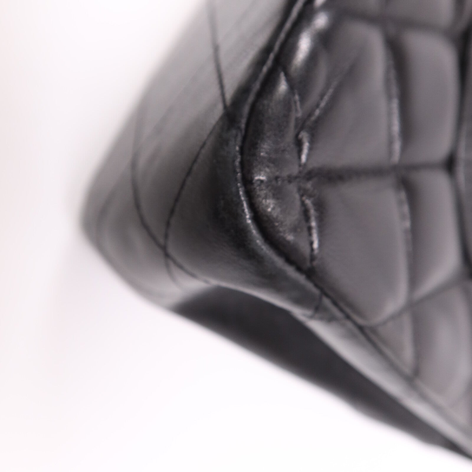 CHANEL 羊皮皮革Large Classic銀扣鏈帶肩背袋