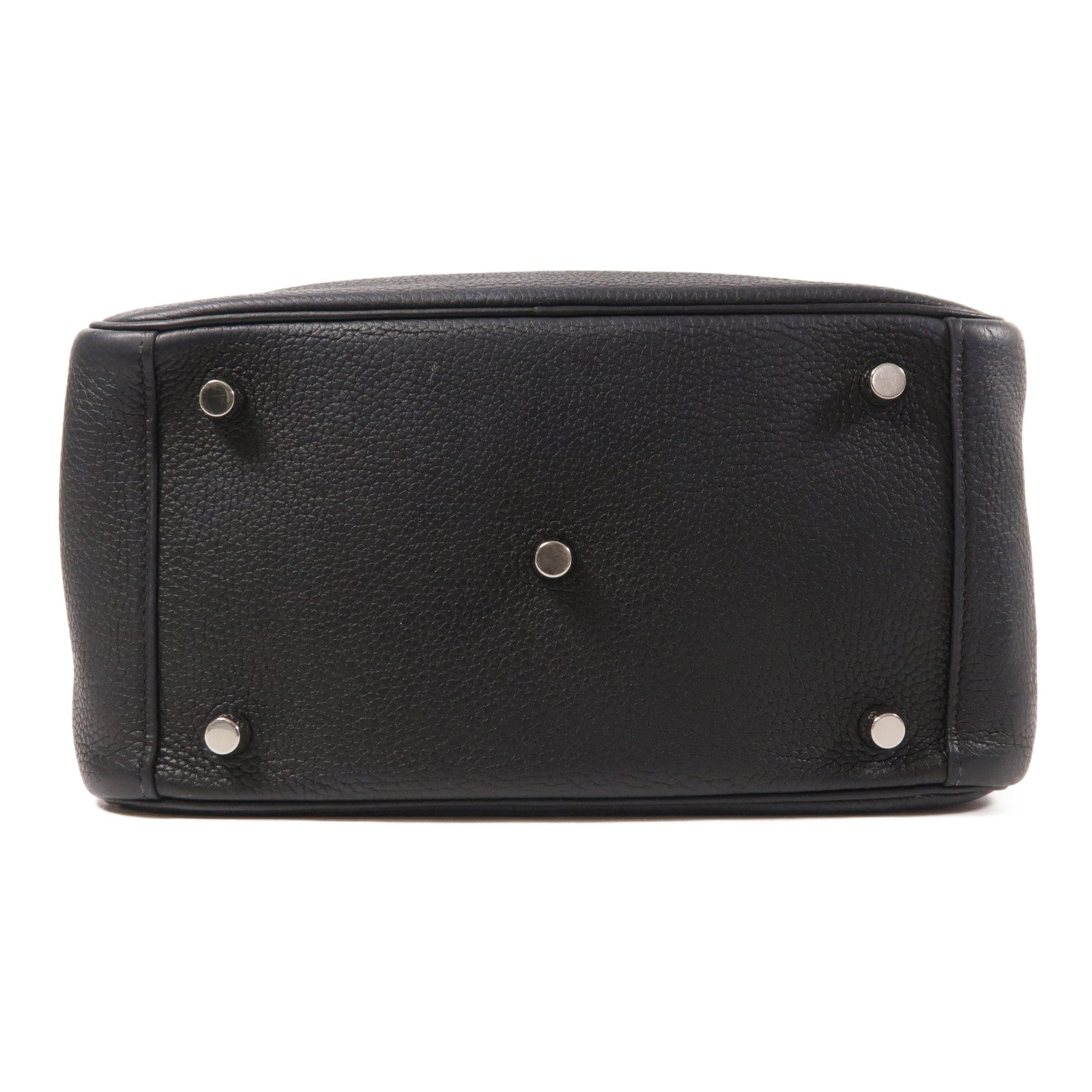 HERMES Clemence皮革/鱷魚皮革Lindy 26 Touch銀扣手挽肩背兩用袋