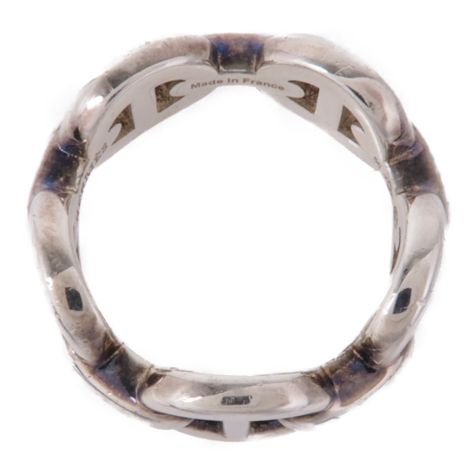 HERMES 925純銀Chaine d'ancre Enchainee ring戒指Hermes#50/US#5.25