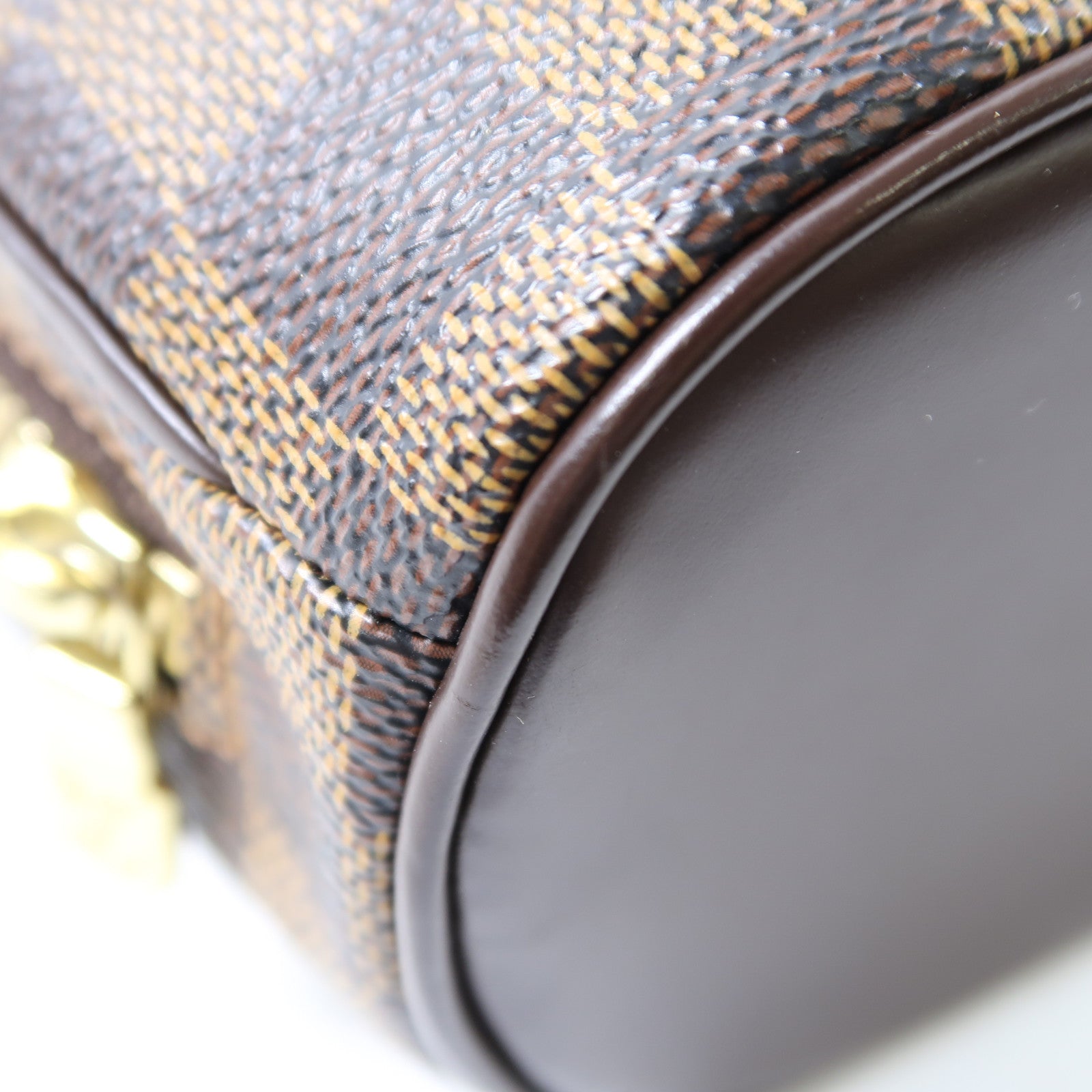 LOUIS VUITTON Damier Sarria Mini金扣手挽袋啡色