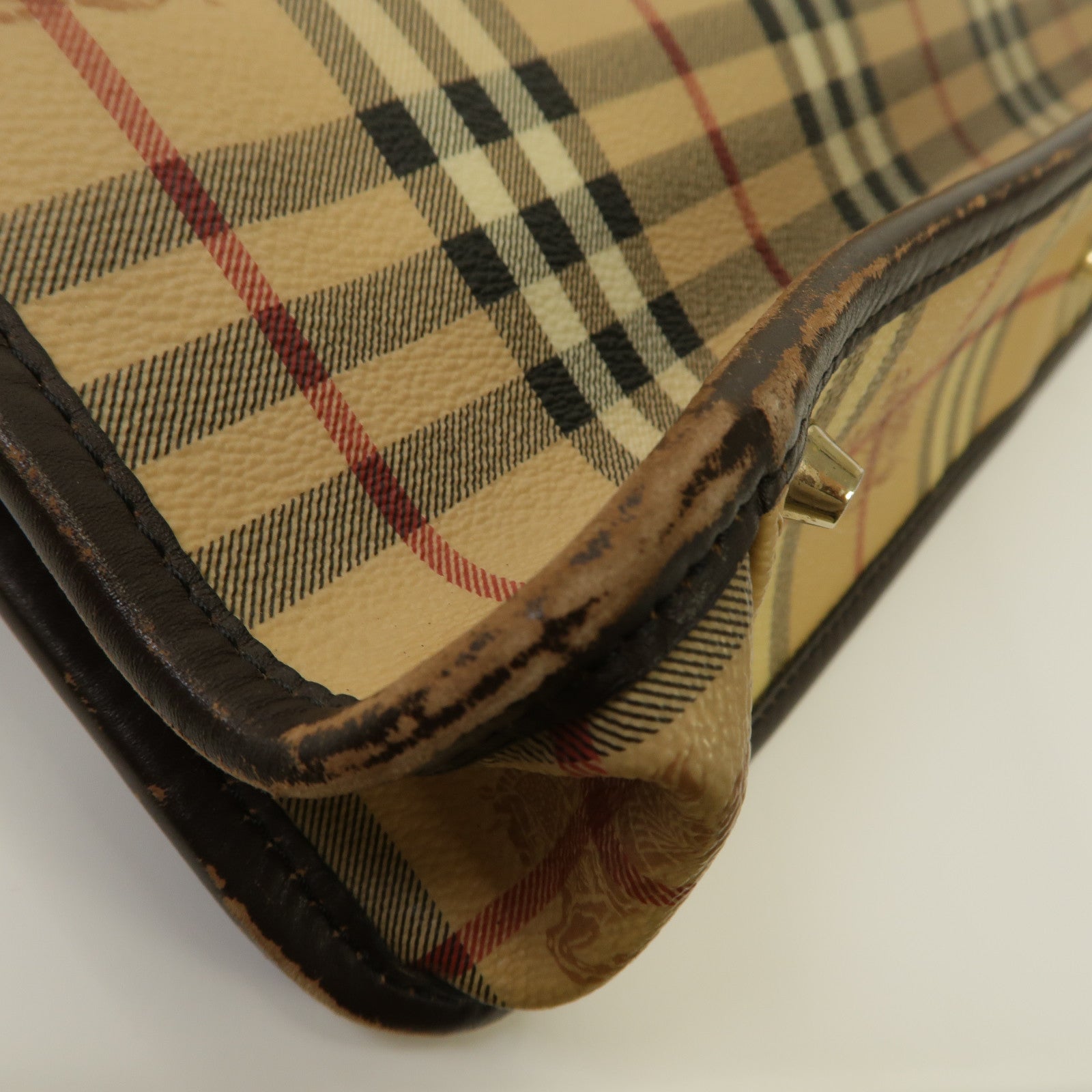 BURBERRY 塗層帆布Tote Bag金扣手挽袋米色