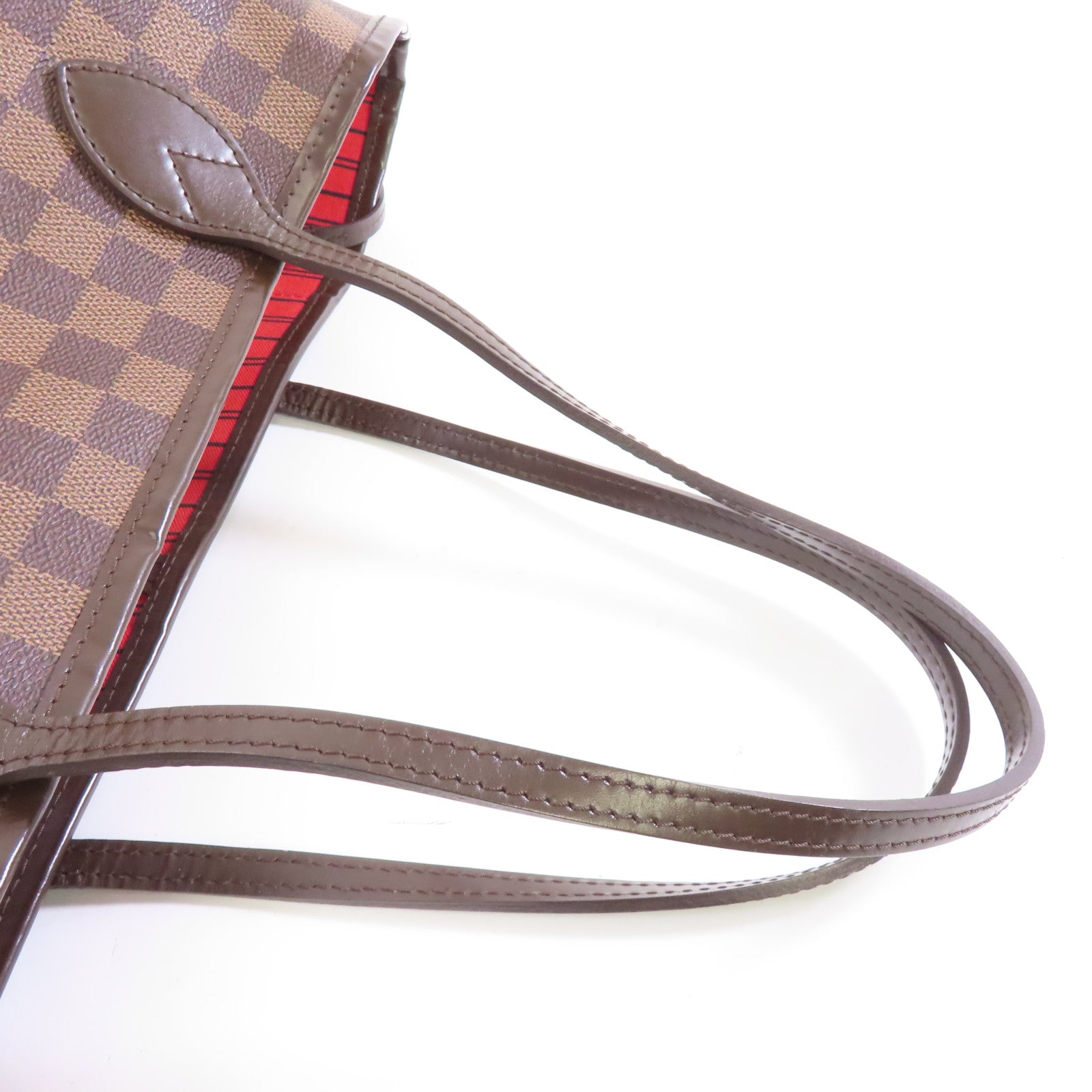 LOUIS VUITTON Damier Neverfull MM金扣手挽袋/肩背袋啡色
