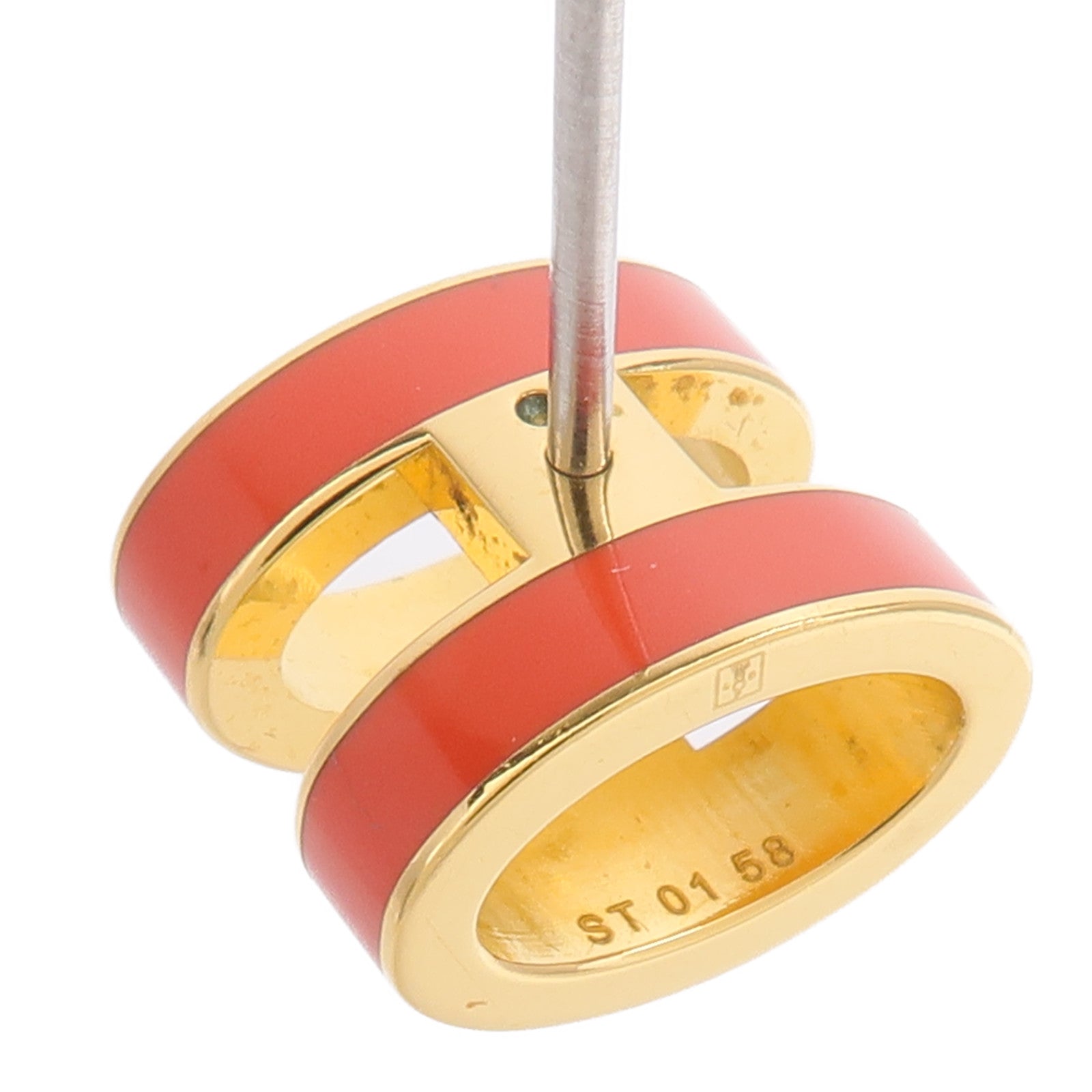 HERMES 金屬Pop H Earrings耳環Orange