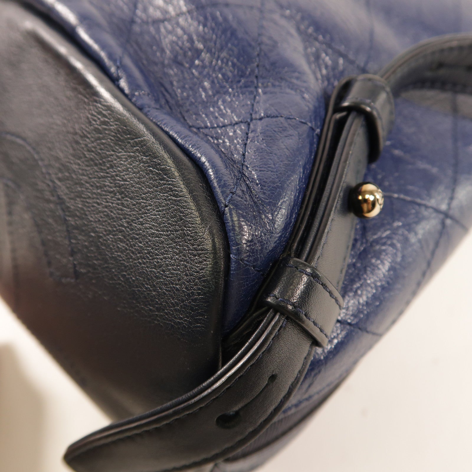 CHANEL 牛皮皮革Backpack銀扣背包