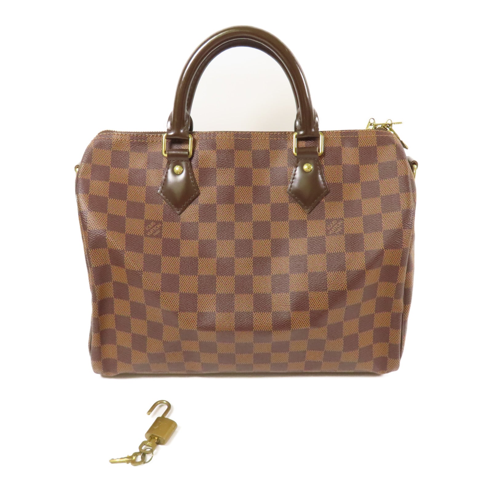 LOUIS VUITTON LV GHW Speedy 30 Handbag N41183 Damier Ebene Brown