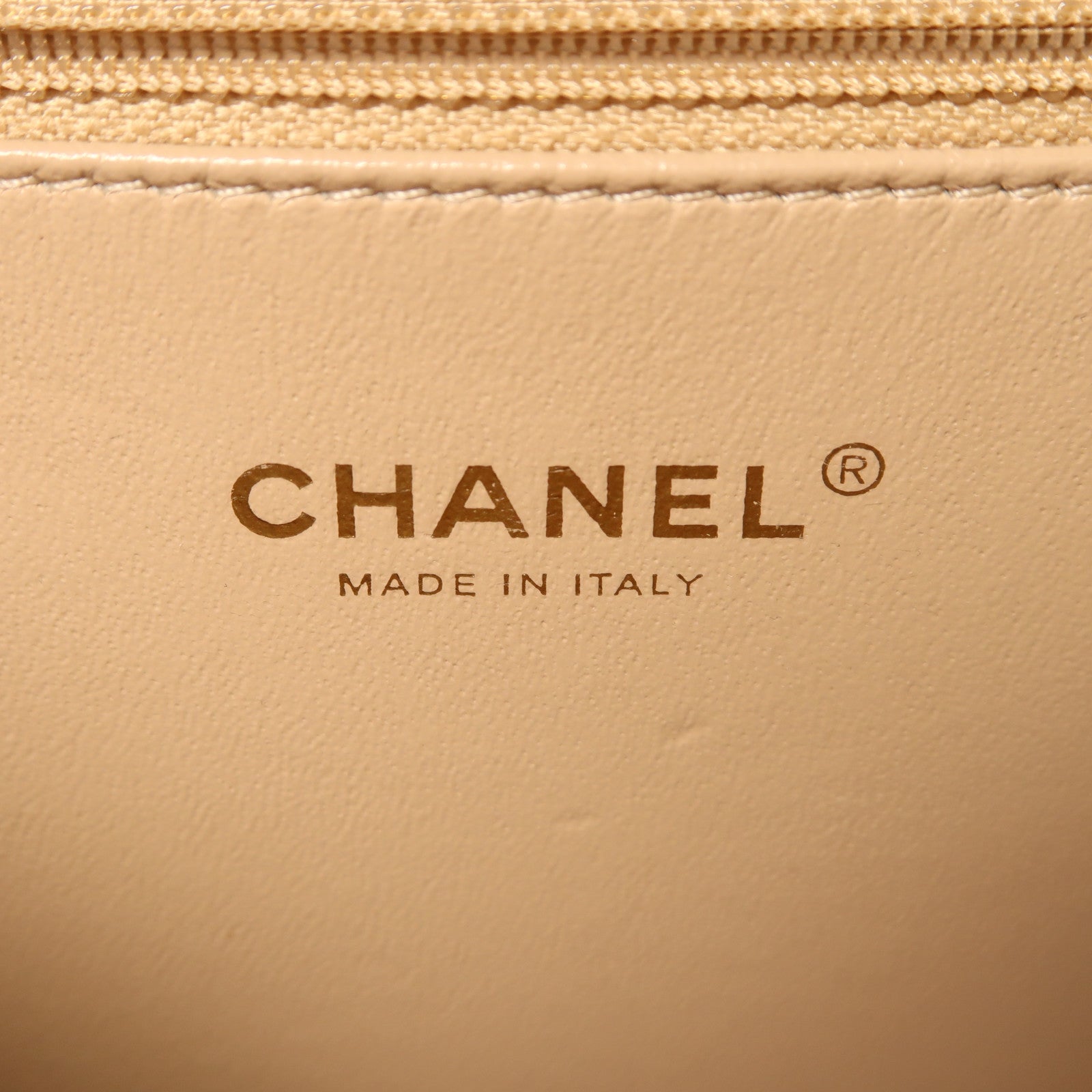 CHANEL CC GHW Vanity Case 2 Way Shoulder Bag A93343 Calfskin Leather Beige