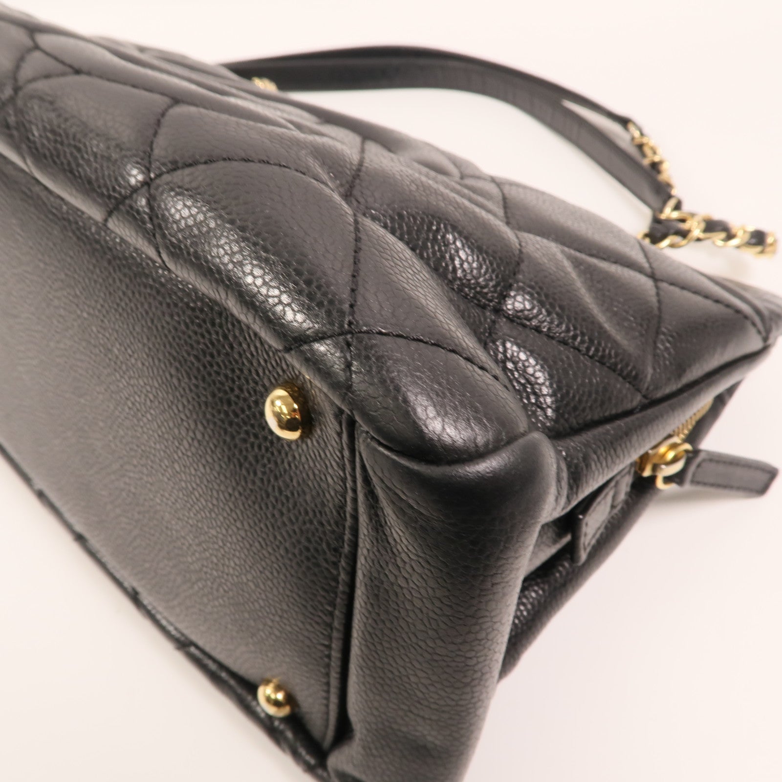 CHANEL 牛皮皮革Timeless CC Tote Bag金扣鏈帶手挽袋