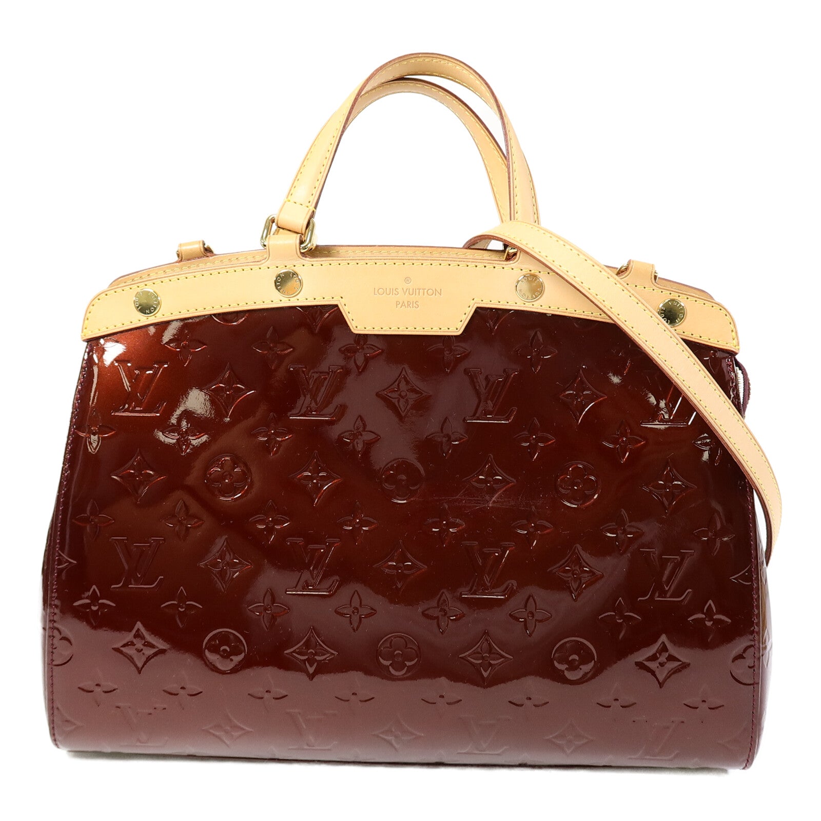 LOUIS VUITTON Vernis Brea MM金扣手挽肩背兩用袋