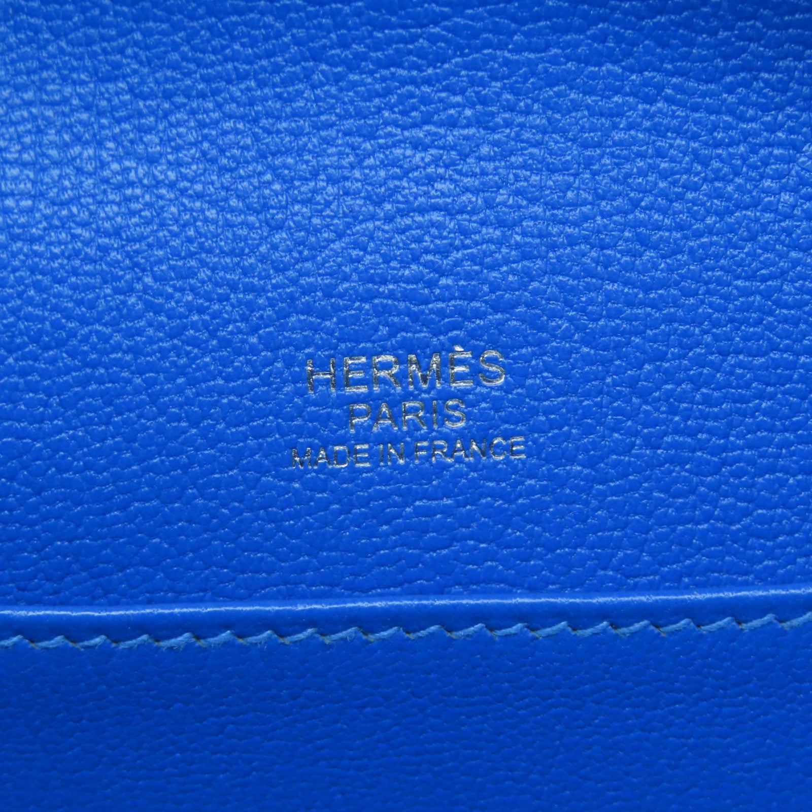 HERMES 【激減優惠】Evercolor皮革Maxibox 29銀扣手挽袋Bleu Paradise天堂藍色