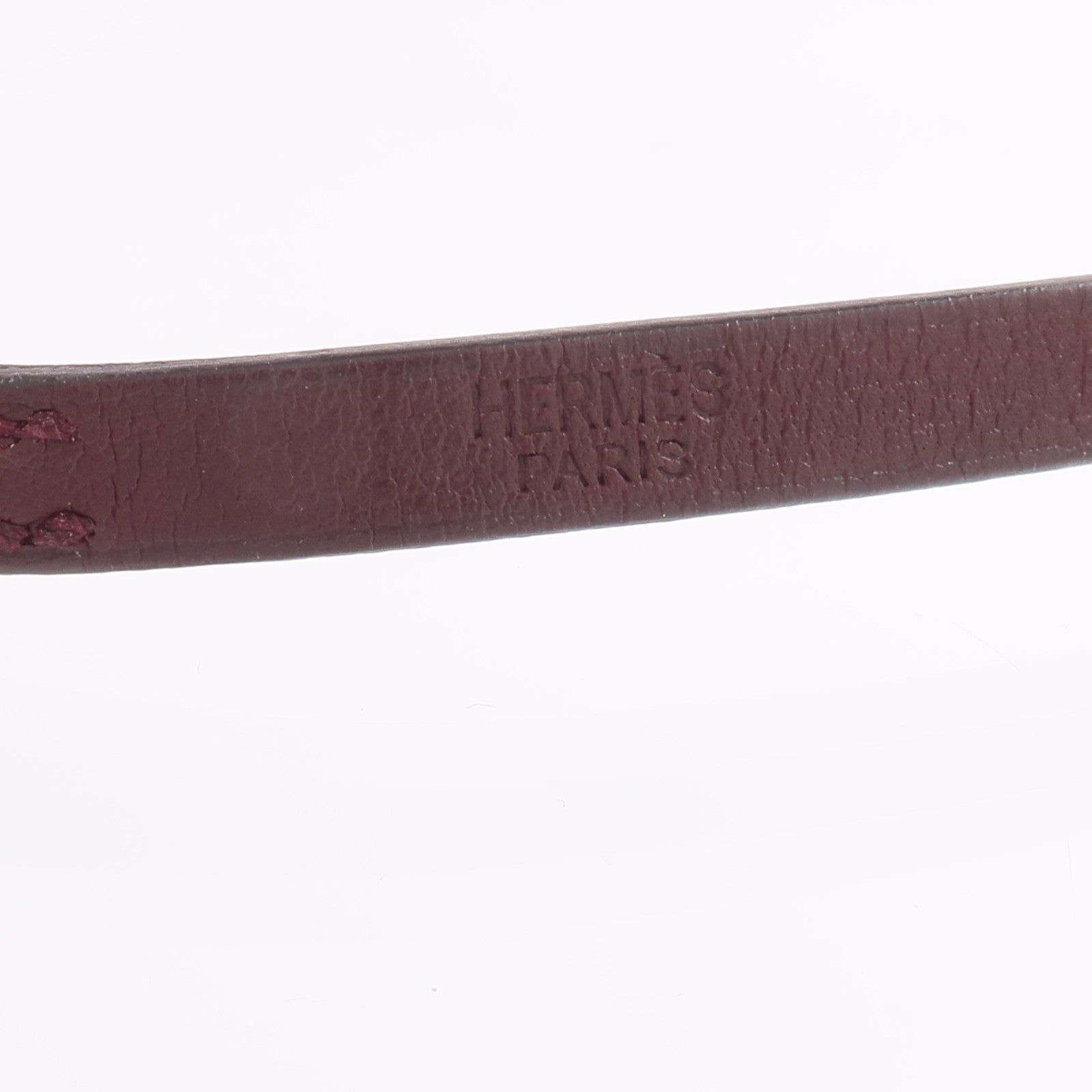 HERMES Swift皮革Behapi Triple Tour Bracelet手帶Rouge H/Fauve