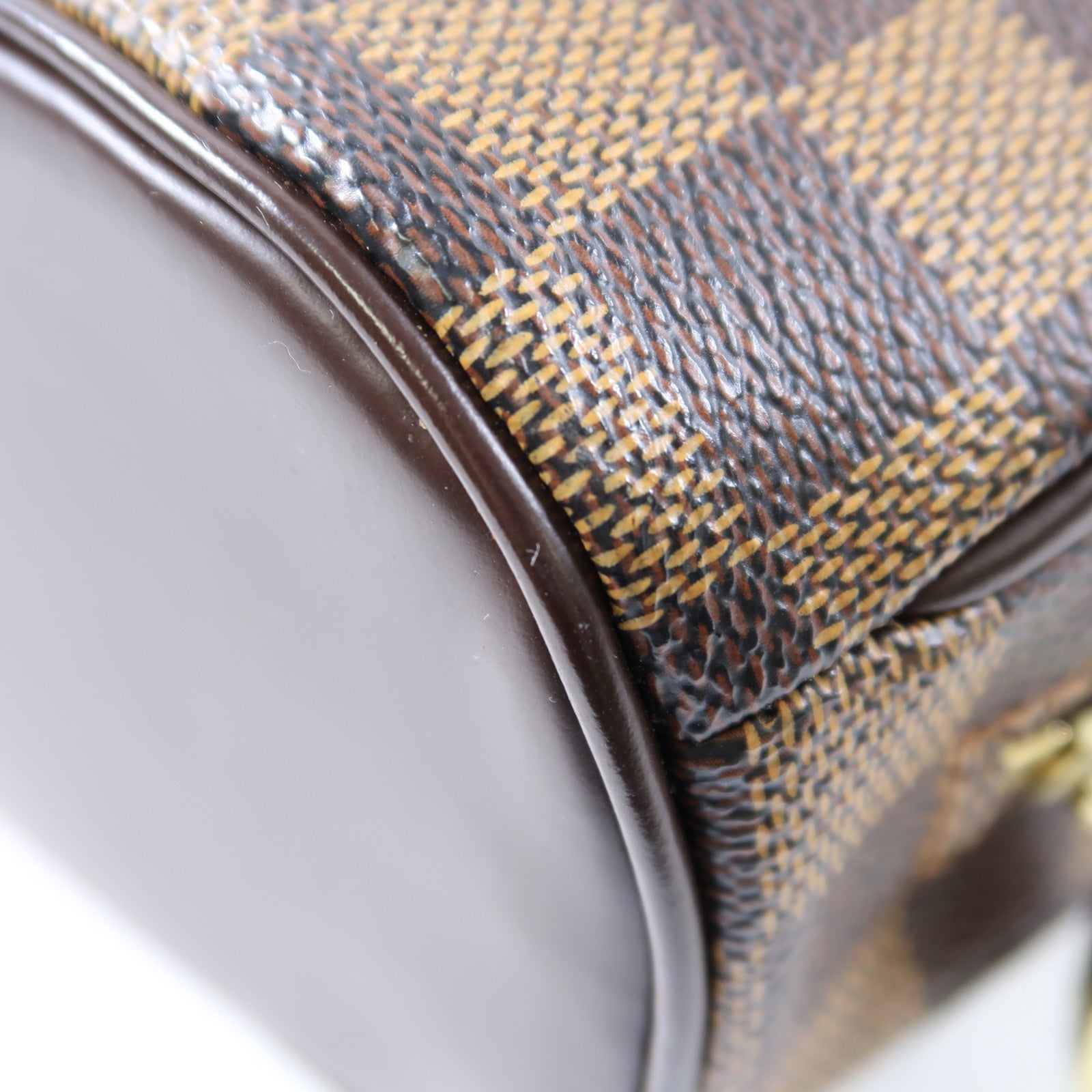 LOUIS VUITTON Damier Sarria Mini金扣手挽袋啡色