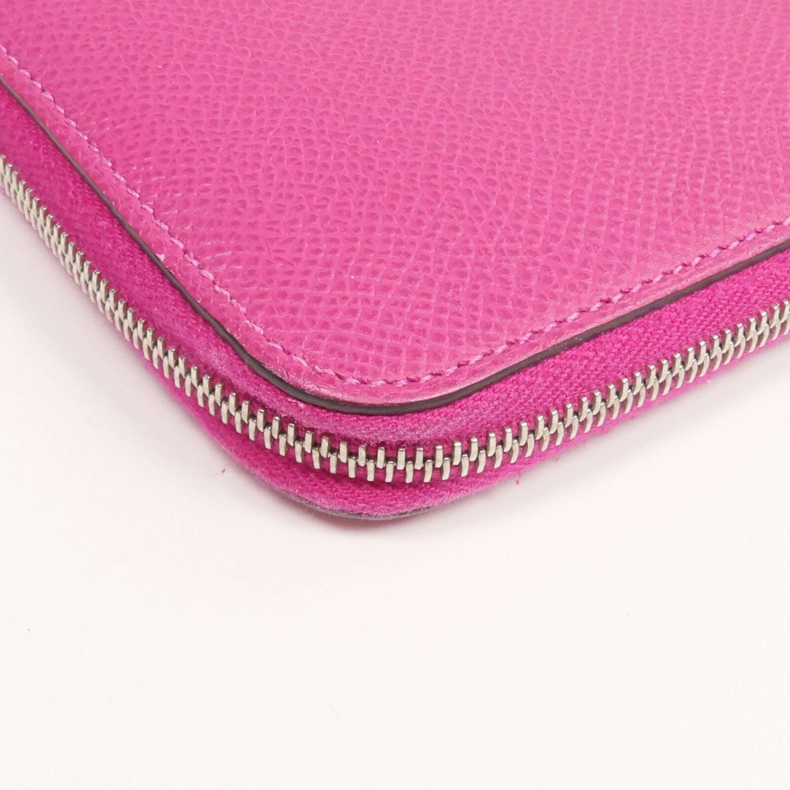 HERMES Epsom皮革Silk In Long Wallet長錢包Rose Pourpre