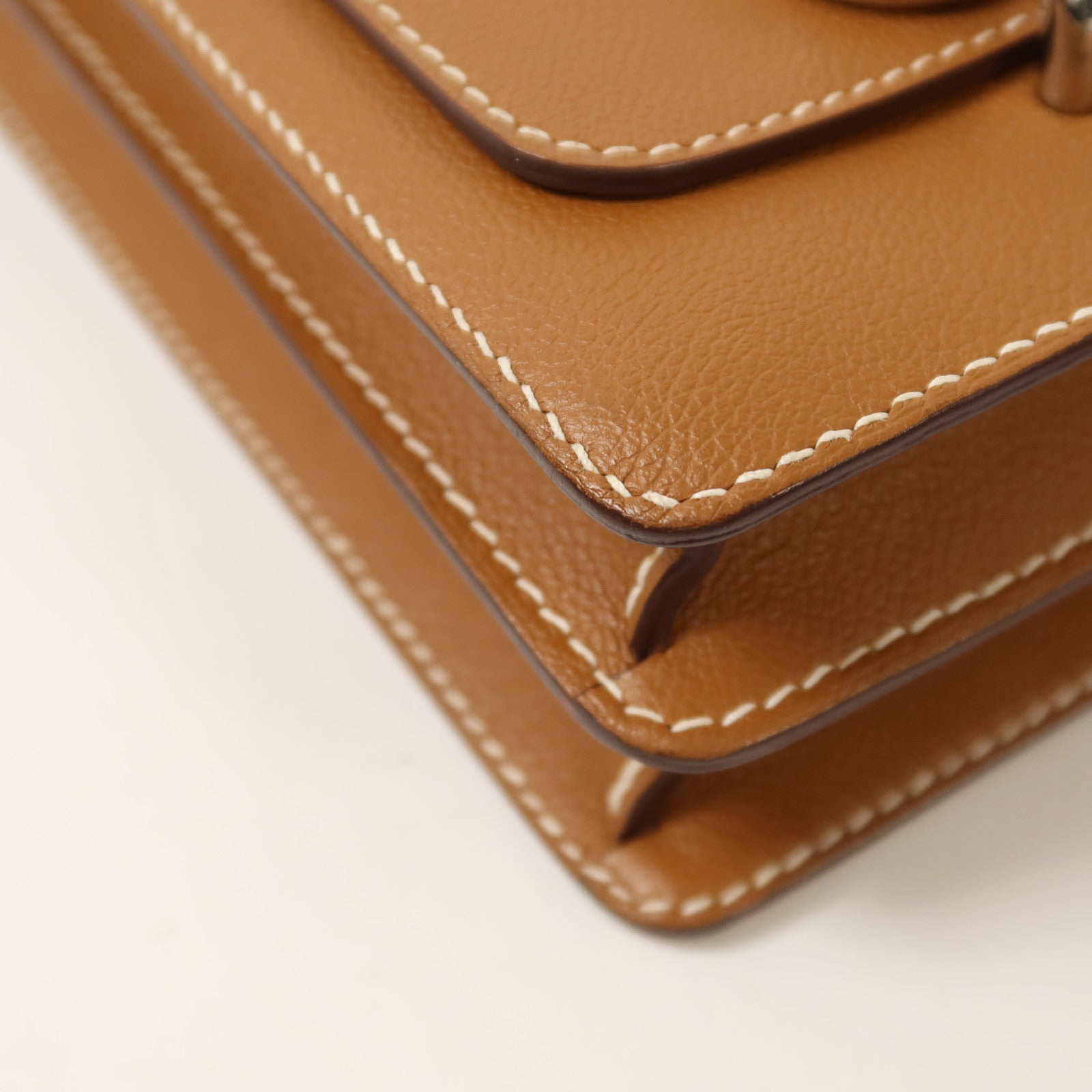 HERMES Evercolor皮革Roulis 23銀扣肩背袋Gold