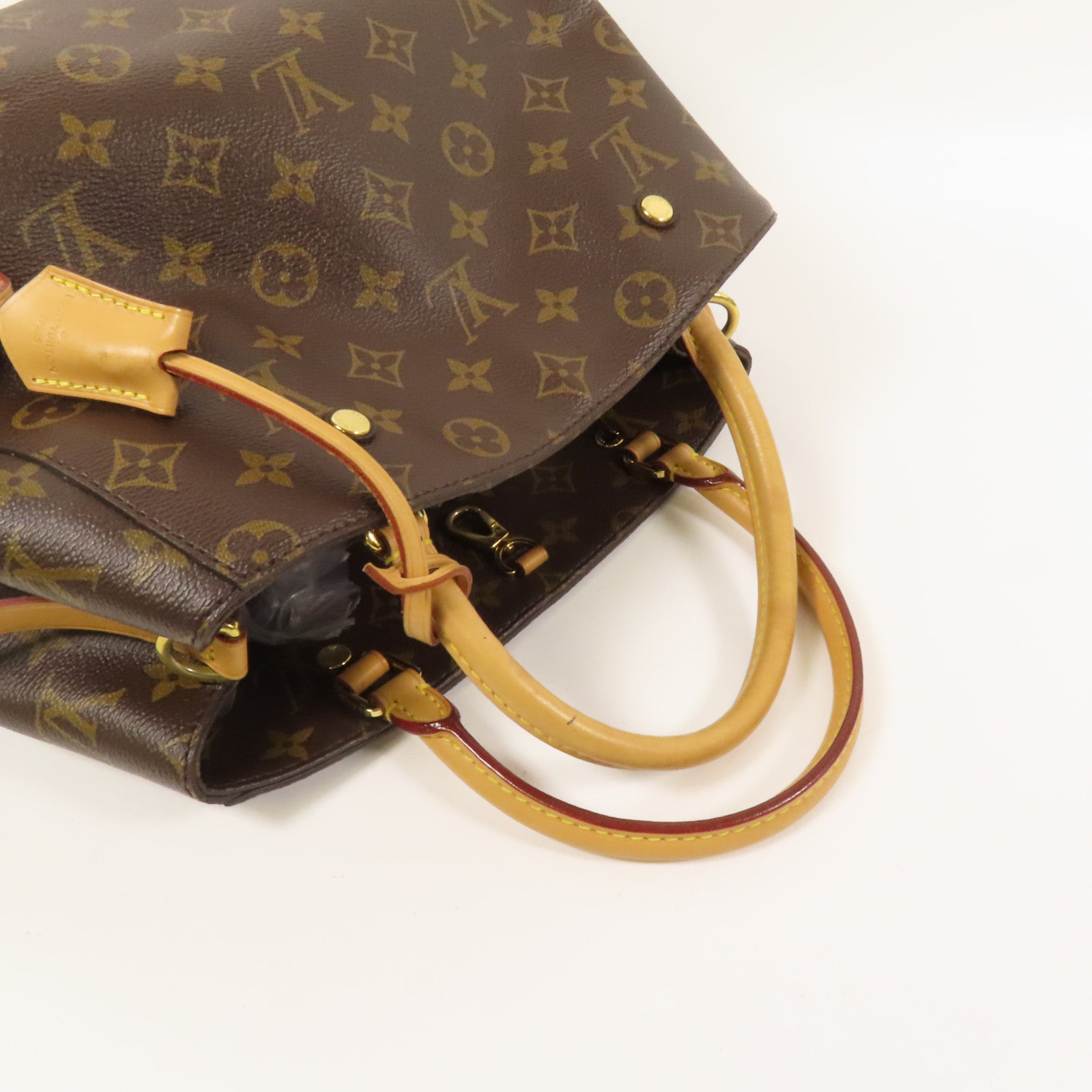 LOUIS VUITTON Monogram Montaigne MM金扣手挽肩背兩用袋