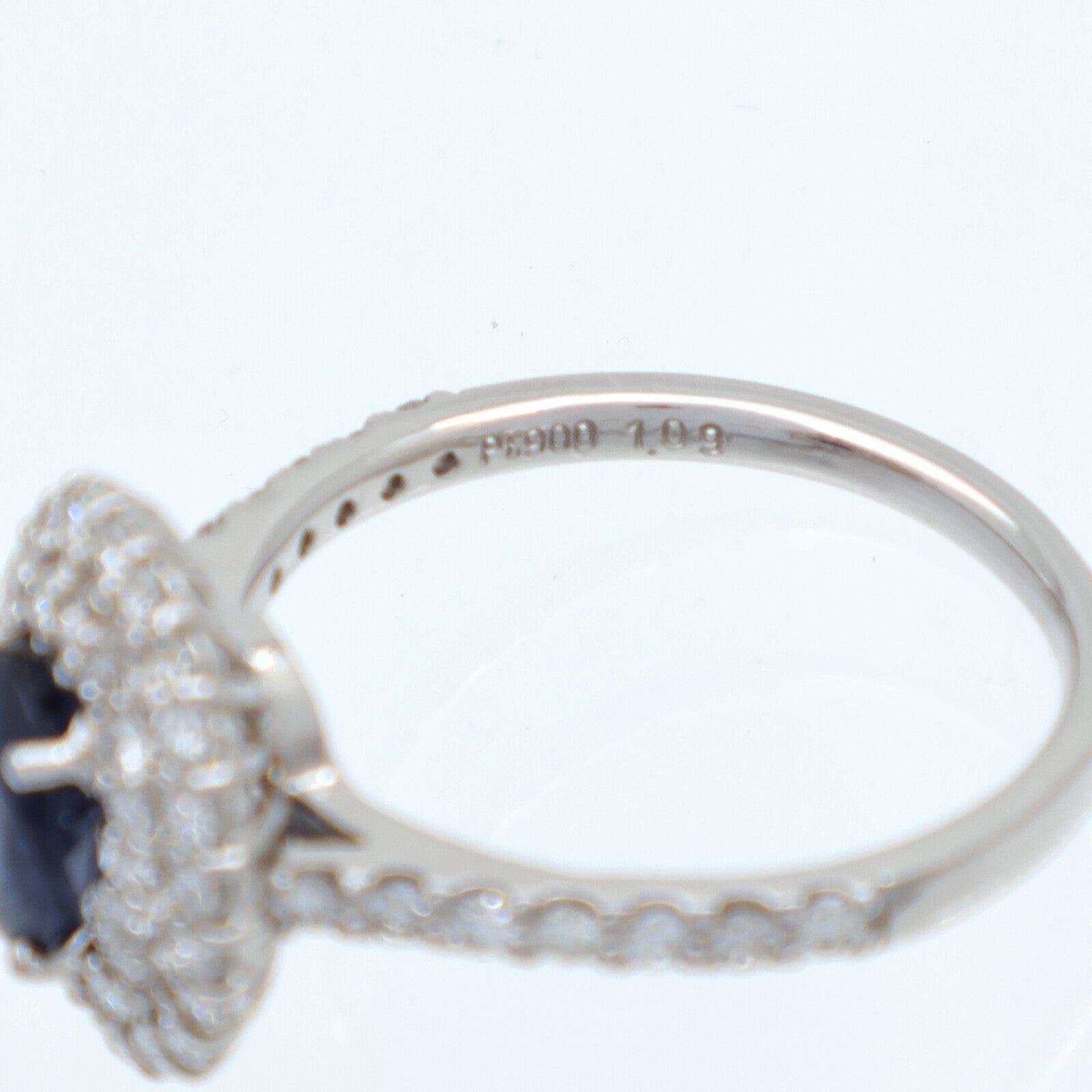 JEWELRY PT900鉑金Sapphire Diamond Ring藍寶石/鑽石戒指