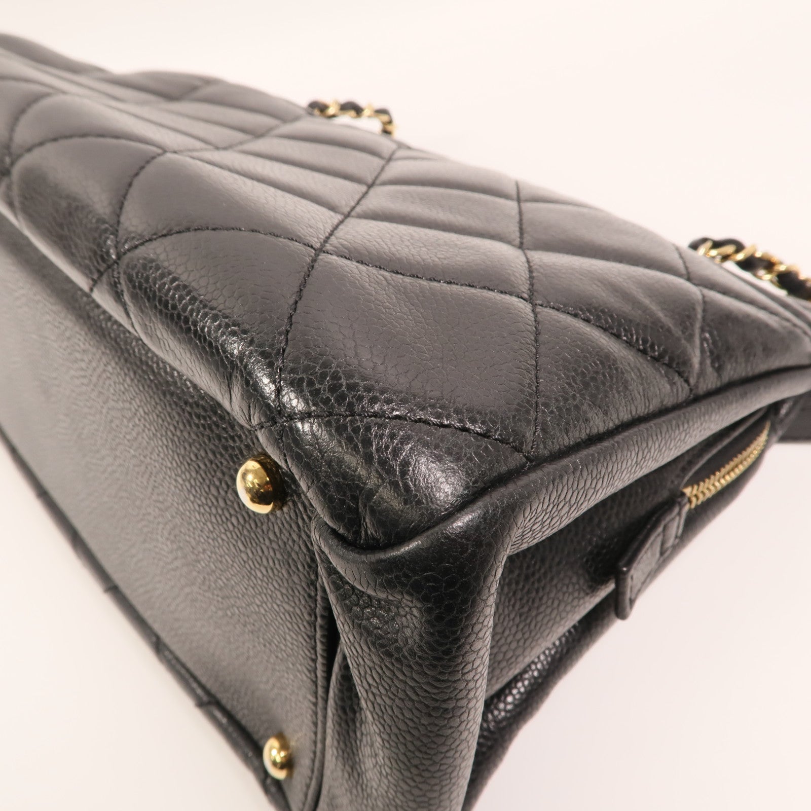 CHANEL 牛皮皮革Timeless CC Tote Bag金扣鏈帶手挽袋