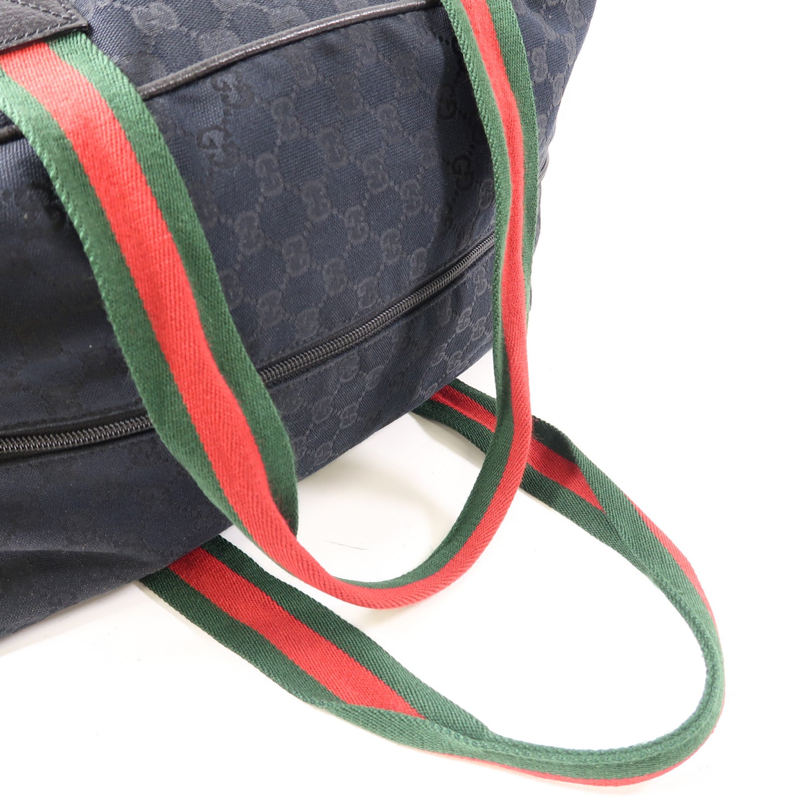 GUCCI 帆布Tote Bag肩背袋黑色