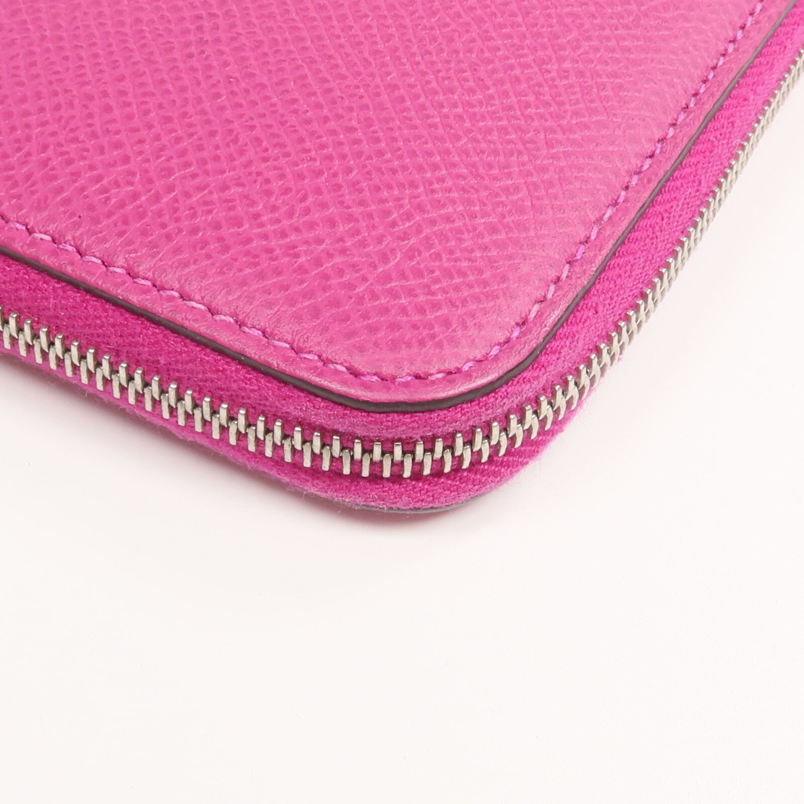 HERMES Epsom皮革Silk In Long Wallet長錢包Rose Pourpre