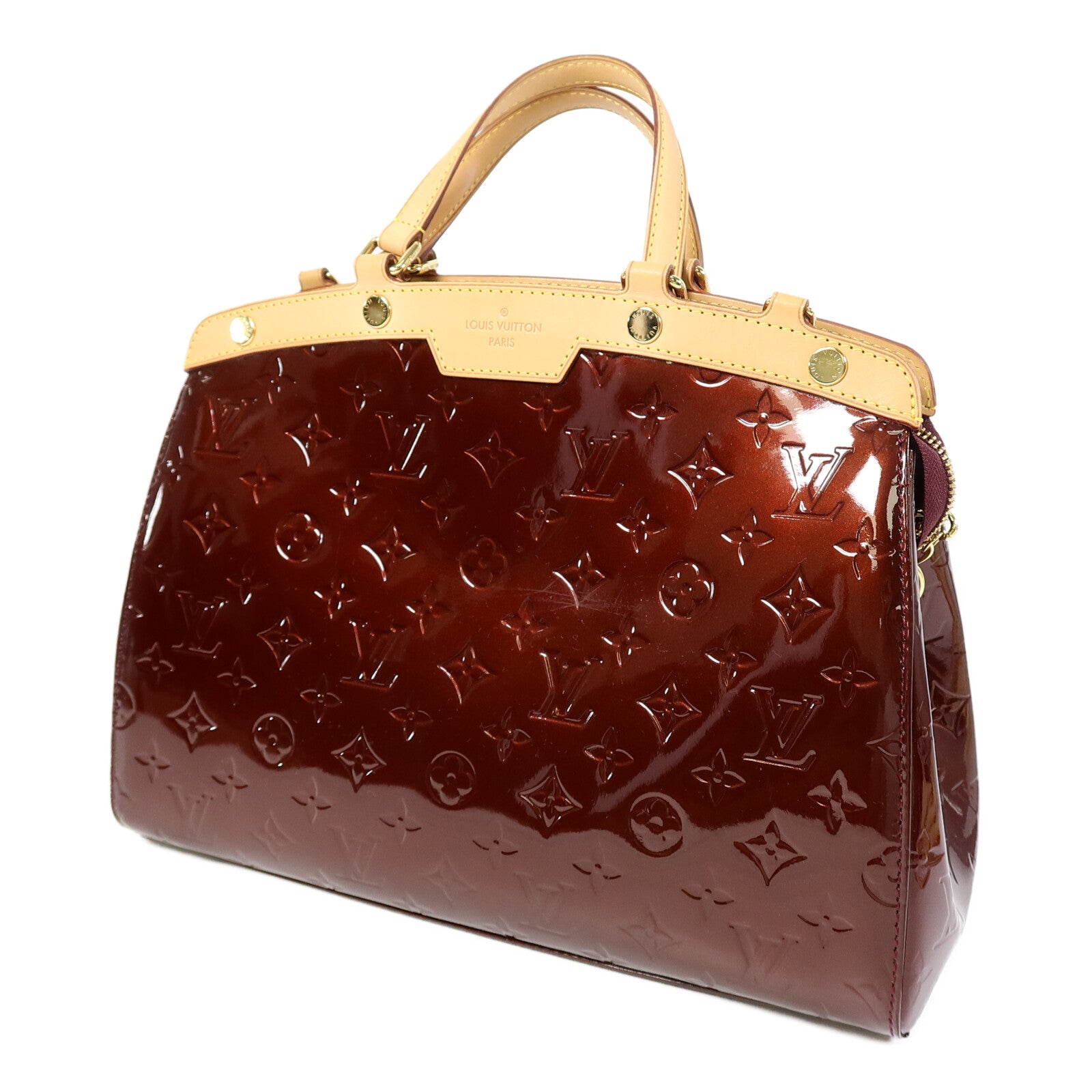 LOUIS VUITTON Vernis Brea MM金扣手挽肩背兩用袋