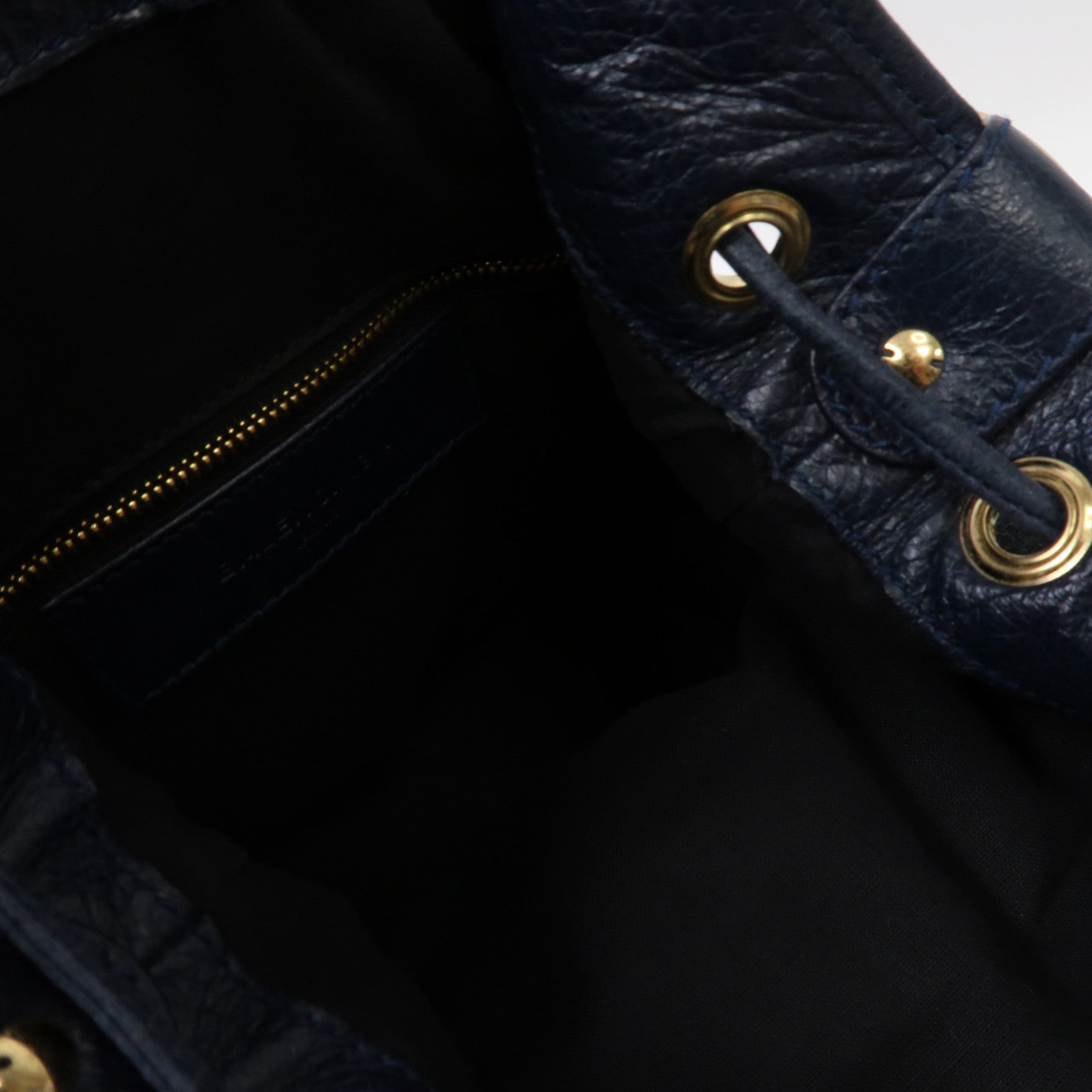 BALENCIAGA 牛皮皮革Giant Mini Pompon金扣手挽肩背兩用袋藍色