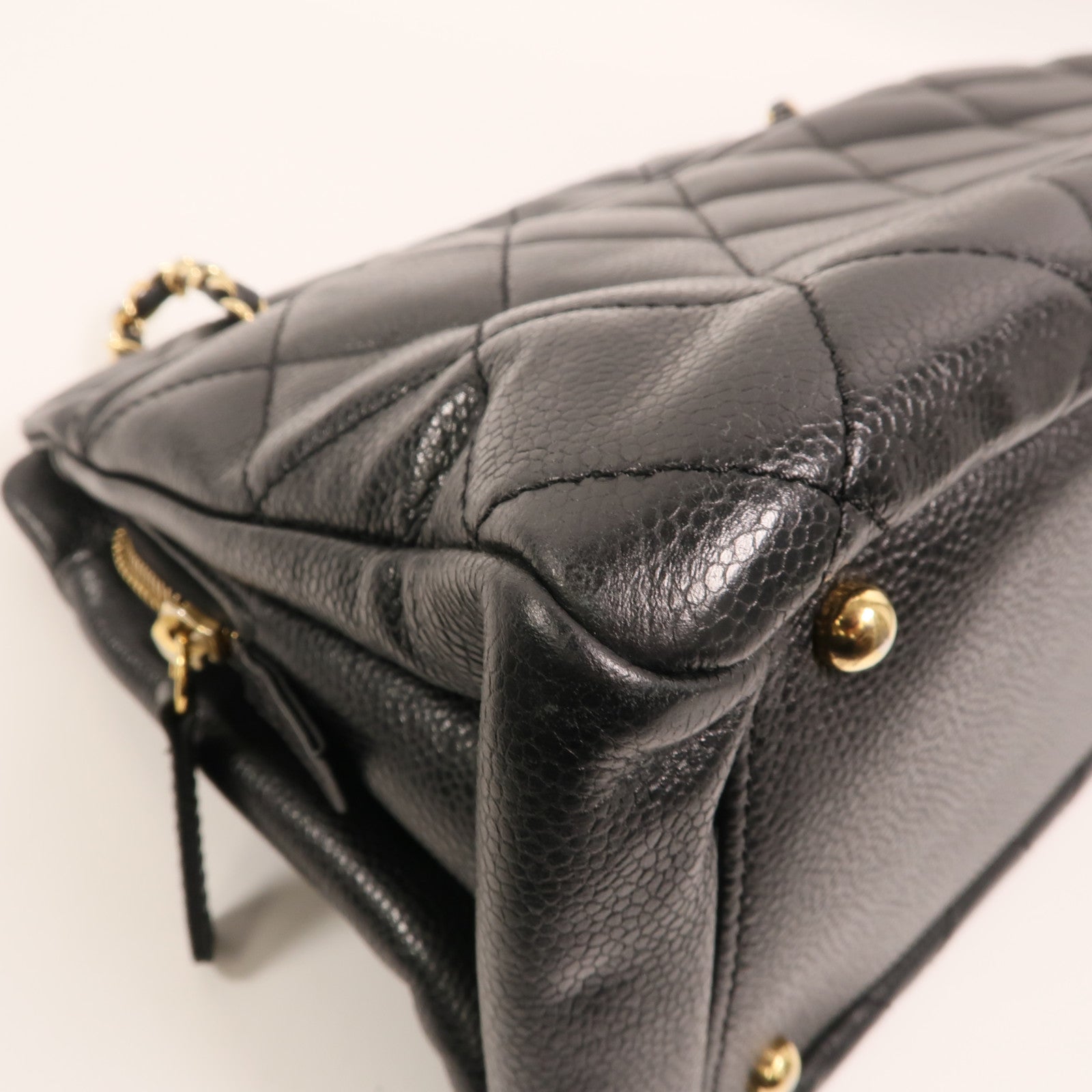 CHANEL 牛皮皮革Timeless CC Tote Bag金扣鏈帶手挽袋