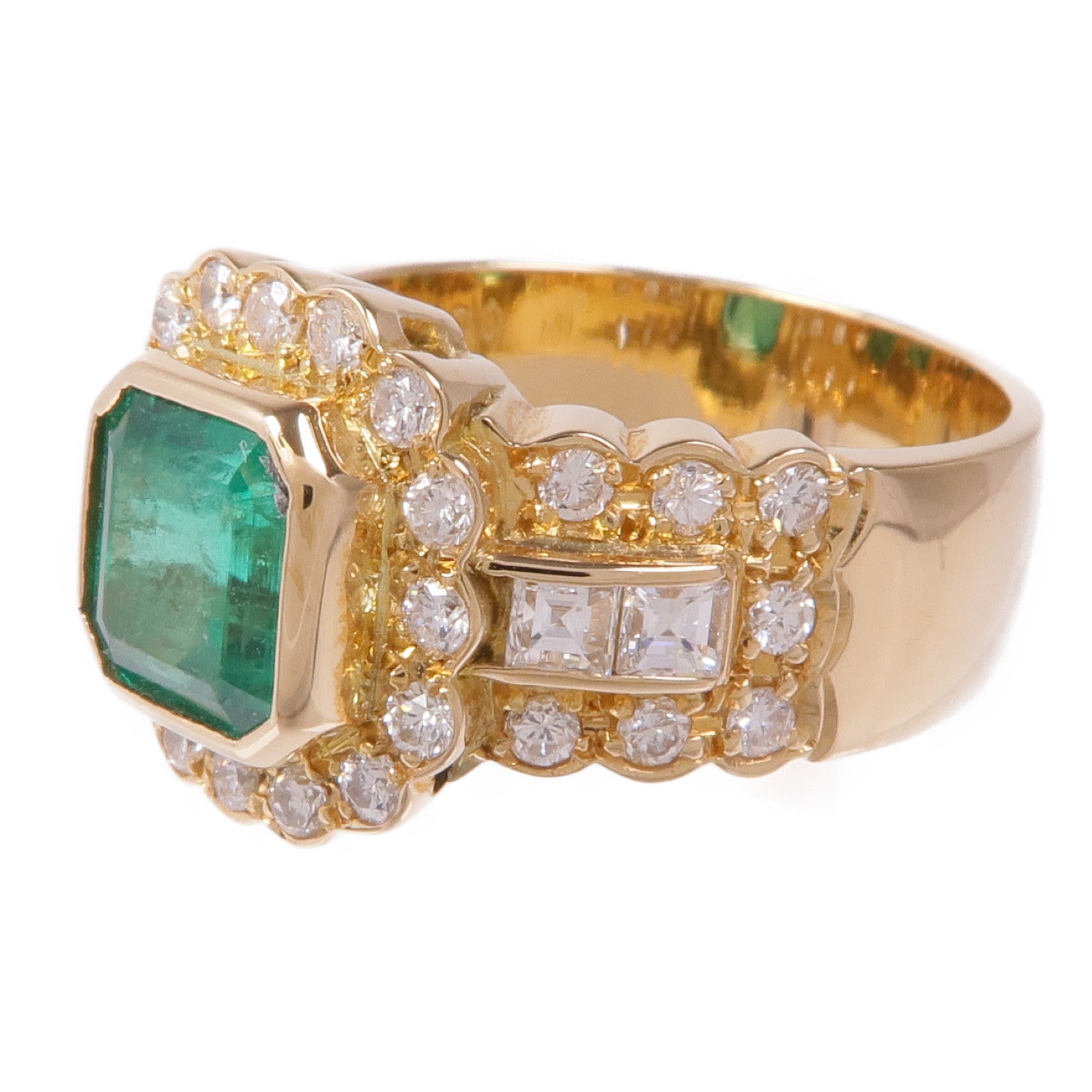 JEWELRY 【激減優惠】綠寶石/18K黃金Diamond Ring鑽石戒指US#6.5