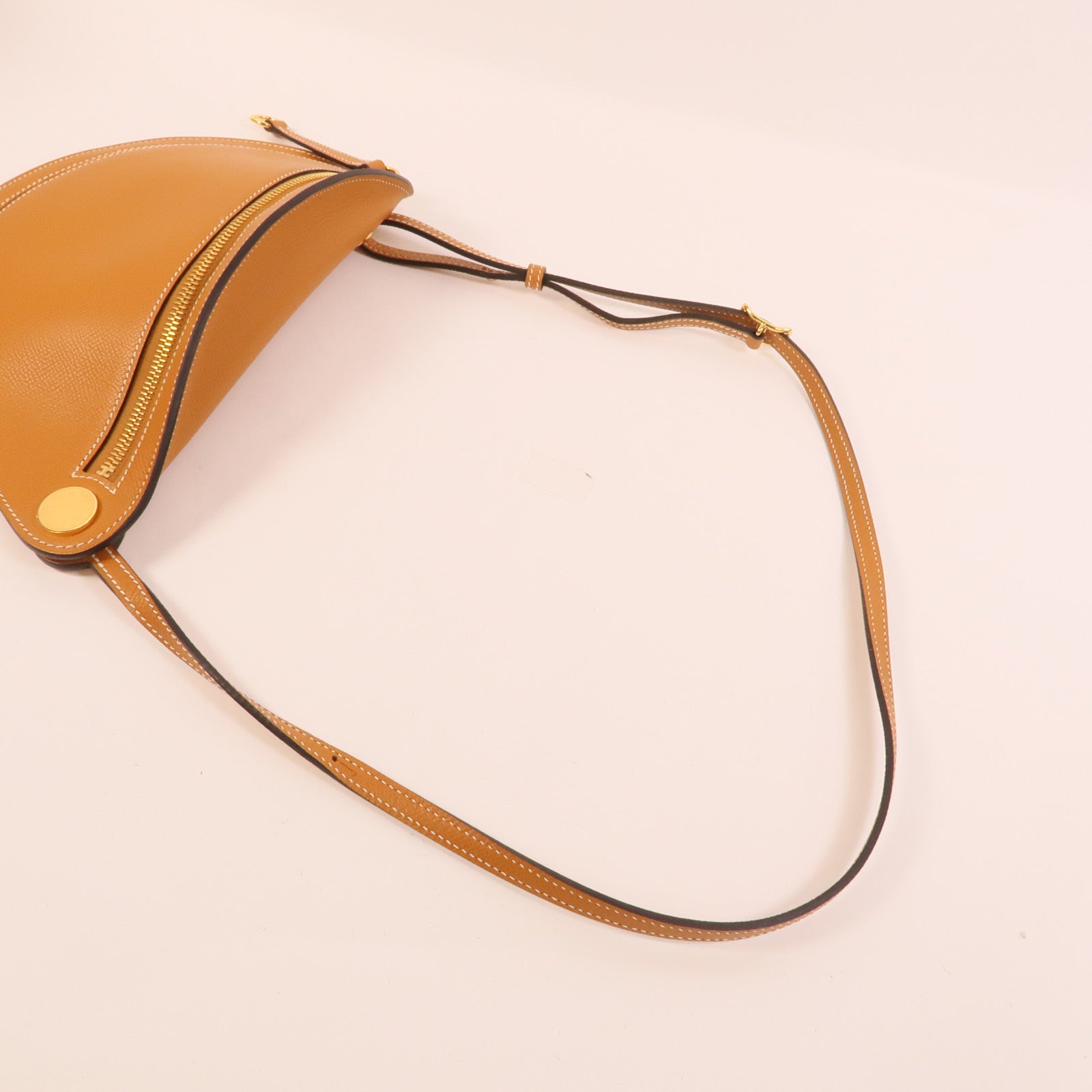 HERMES Epsom皮革Petite Course肩背袋Gold