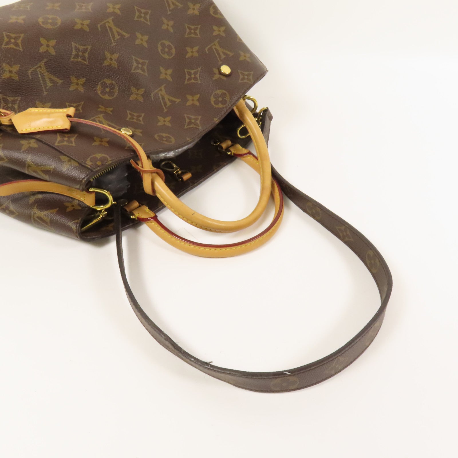 LOUIS VUITTON Monogram Montaigne MM金扣手挽肩背兩用袋