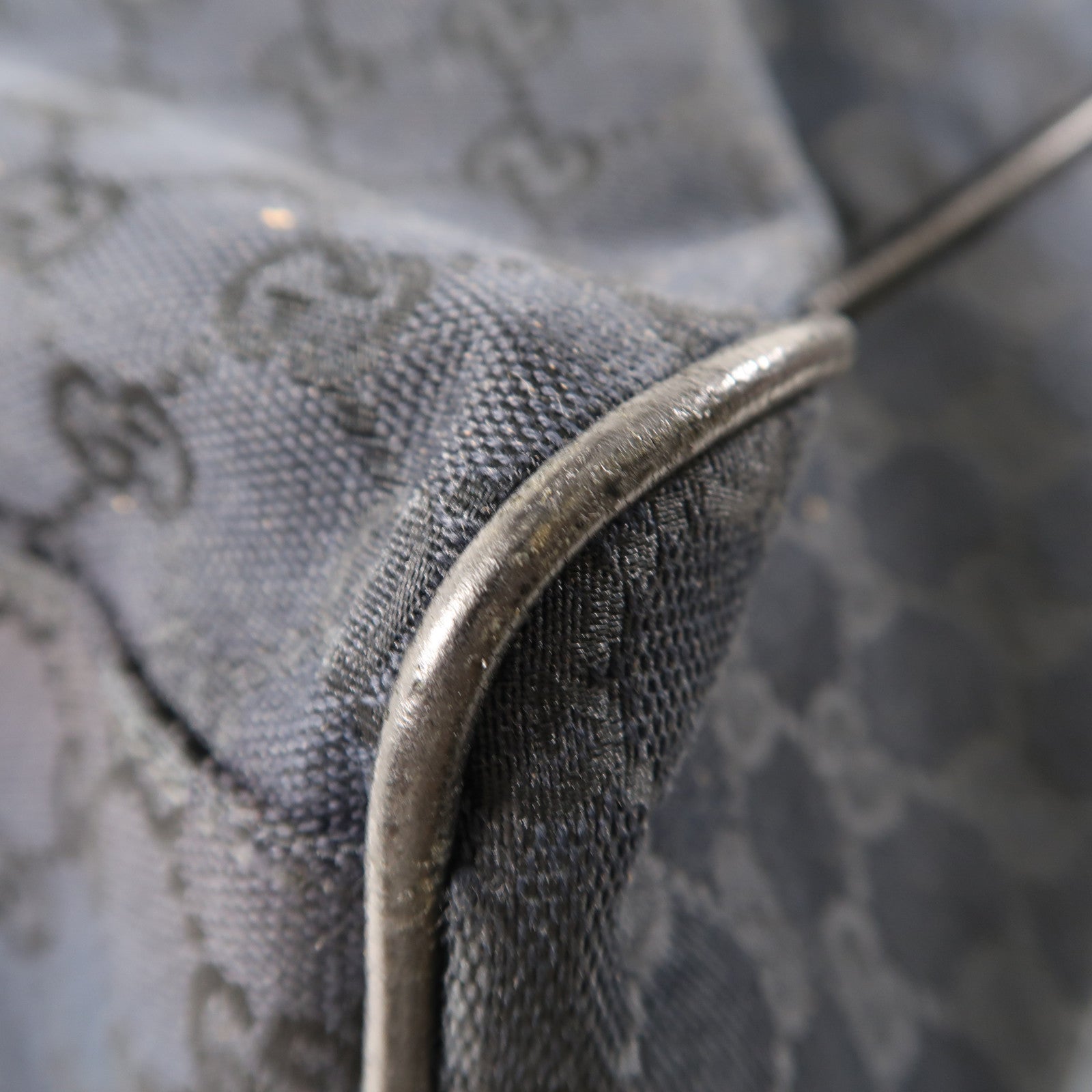 GUCCI 帆布Tote Bag肩背袋黑色