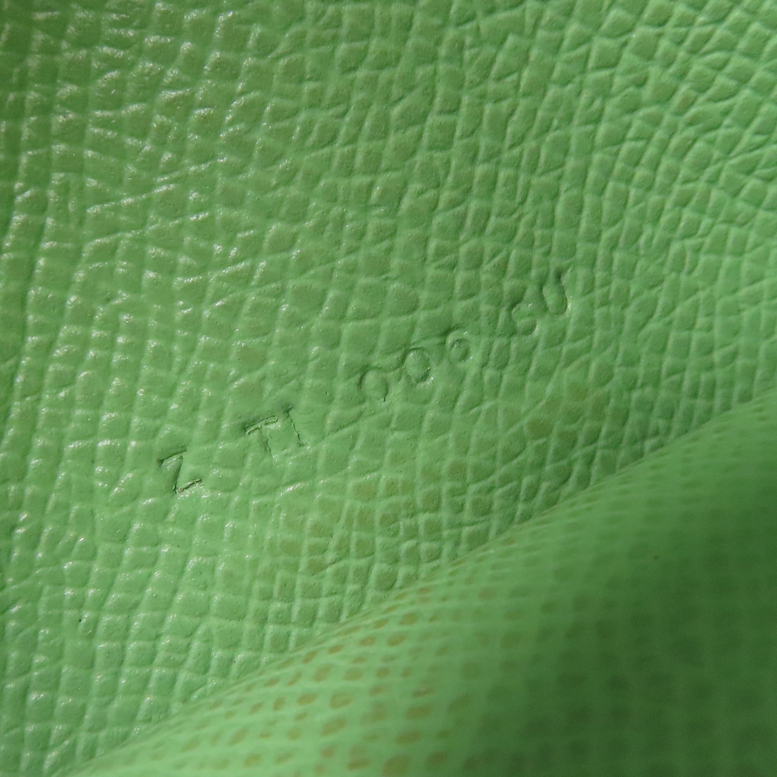 HERMES Epsom皮革Bearn Long Wallet銀扣長錢包Vert Criquet