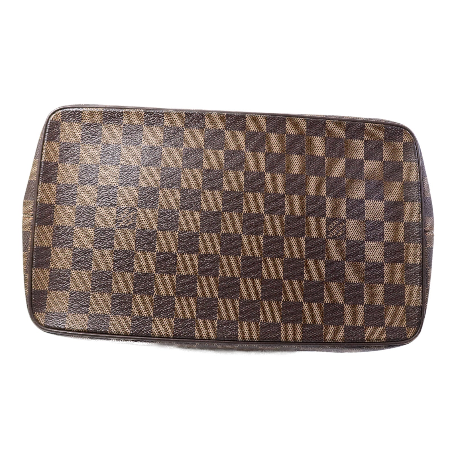 LOUIS VUITTON Damier Saleya MM金扣肩背袋/手挽袋棕色