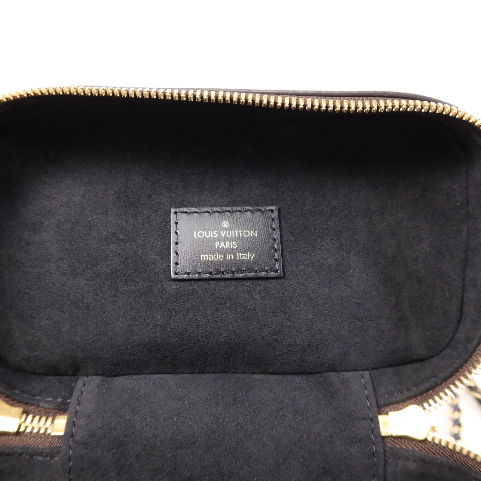 LOUIS VUITTON Monogram Reverse Vanity PM金扣手挽肩背兩用袋棕色