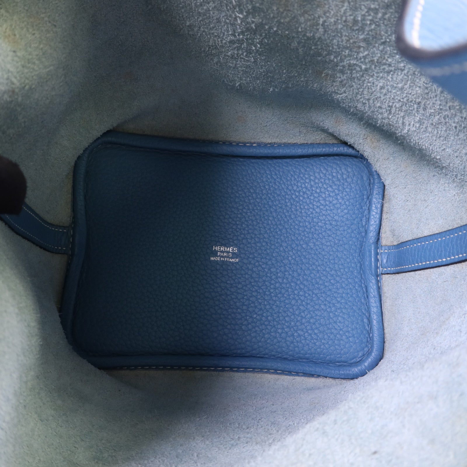 HERMES Clemence皮革Picotin PM銀扣手挽袋