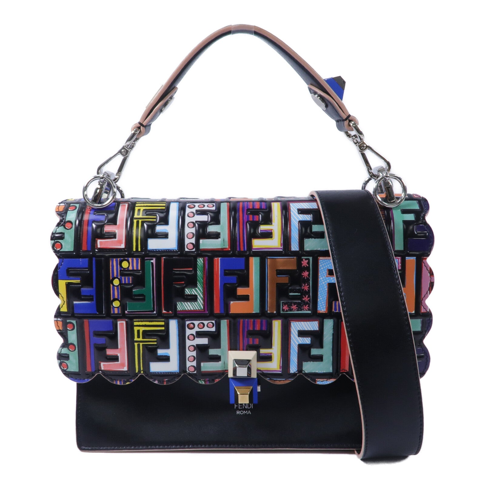 FENDI 牛皮皮革Kan I手挽肩背兩用袋