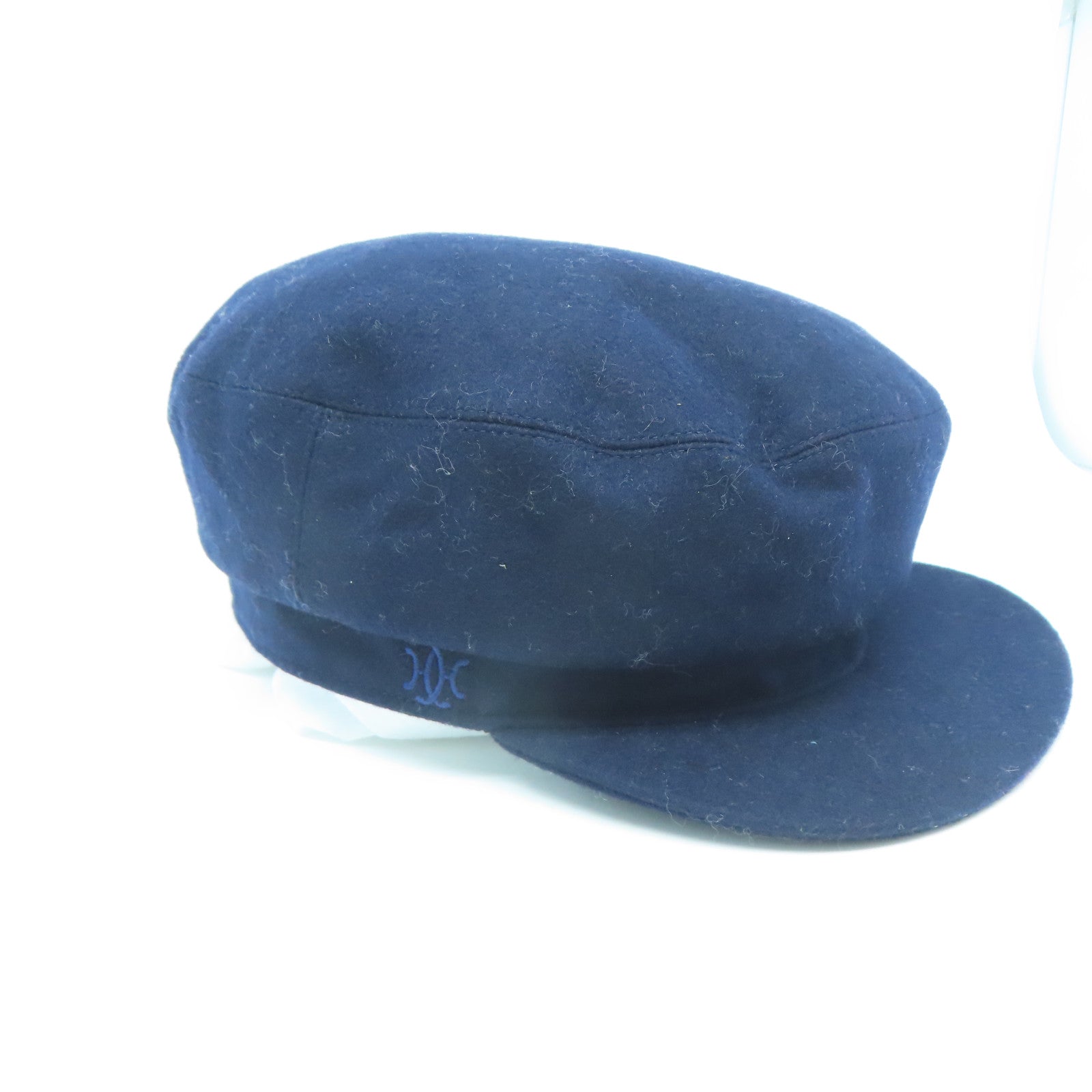 HERMES 【激減優惠】羊絨Hat帽子深藍色