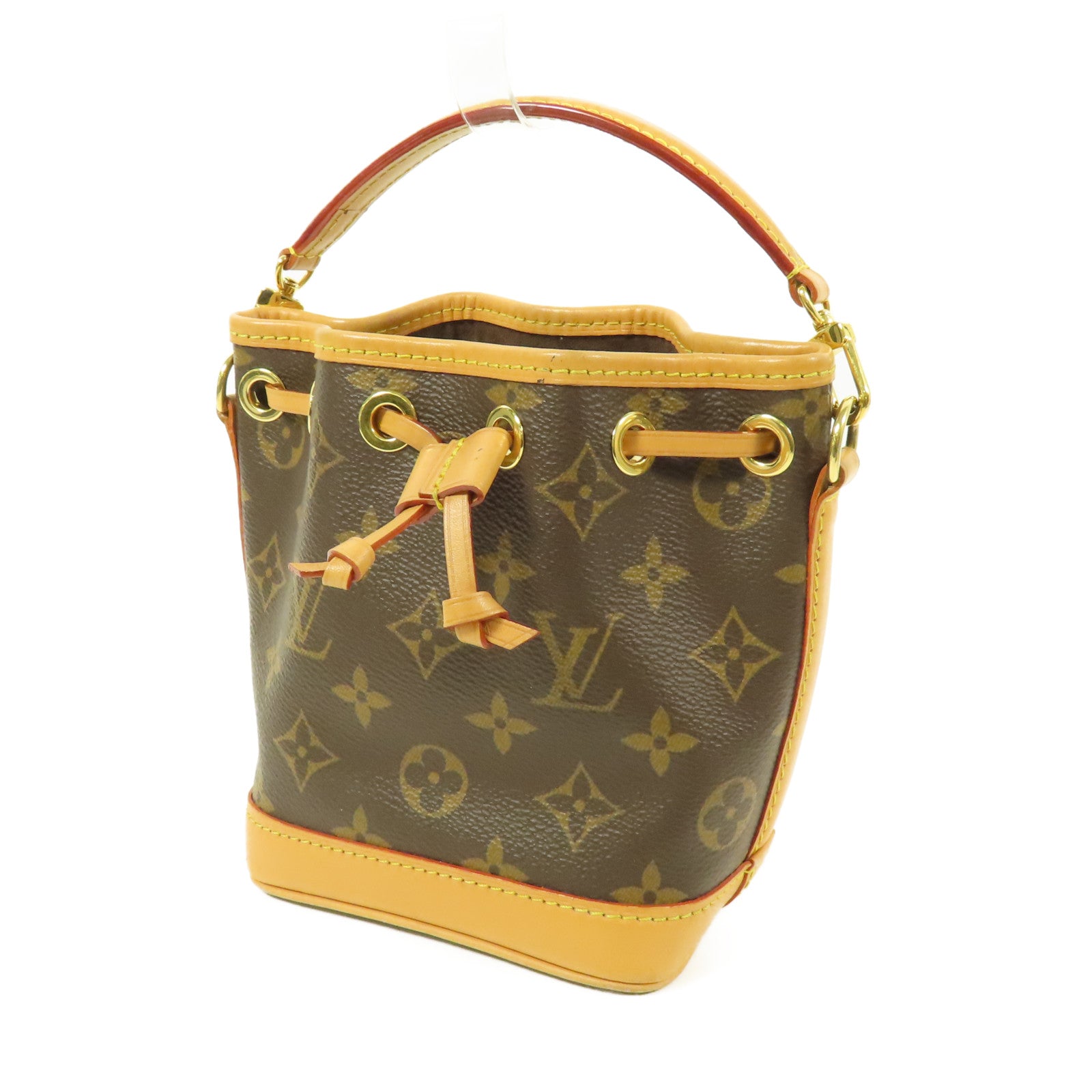 LOUIS VUITTON 【激減優惠】Monogram Nano Noe金扣手挽肩背兩用袋