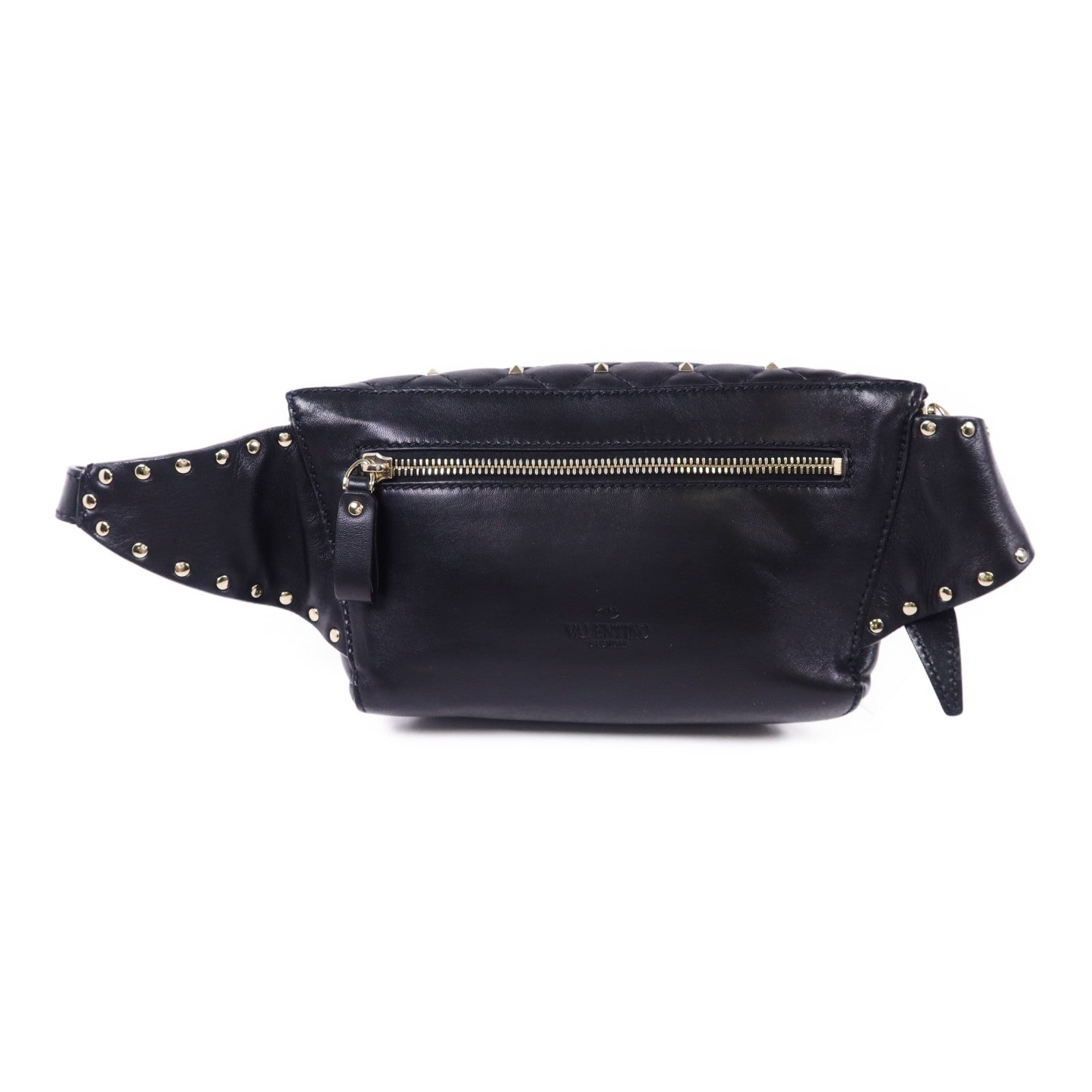 Valentino 牛皮皮革Waist Bag金扣腰包