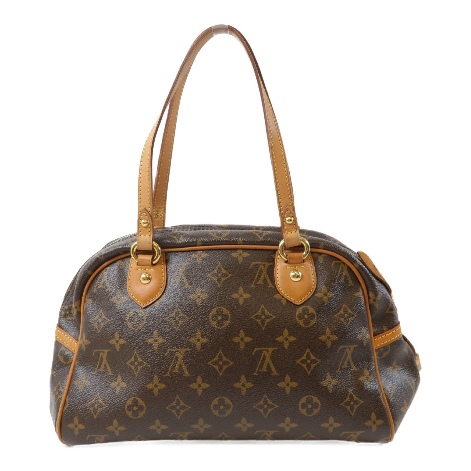 LOUIS VUITTON Monogram Mantergoueil PM金扣肩背袋啡色